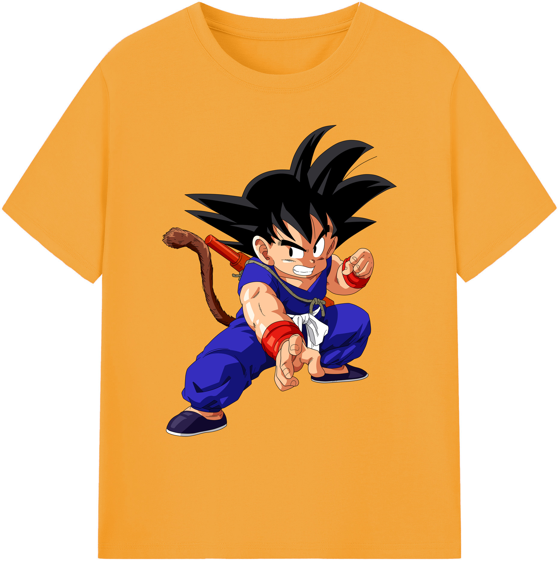 （画像用） ドラゴンボール 孫悟空（そん ごくう）Son Goku カカロット DRAGON BALL Kakarotto 綿100％ メンズ半袖Tシャツ｜肌触りやわらか＆通気性