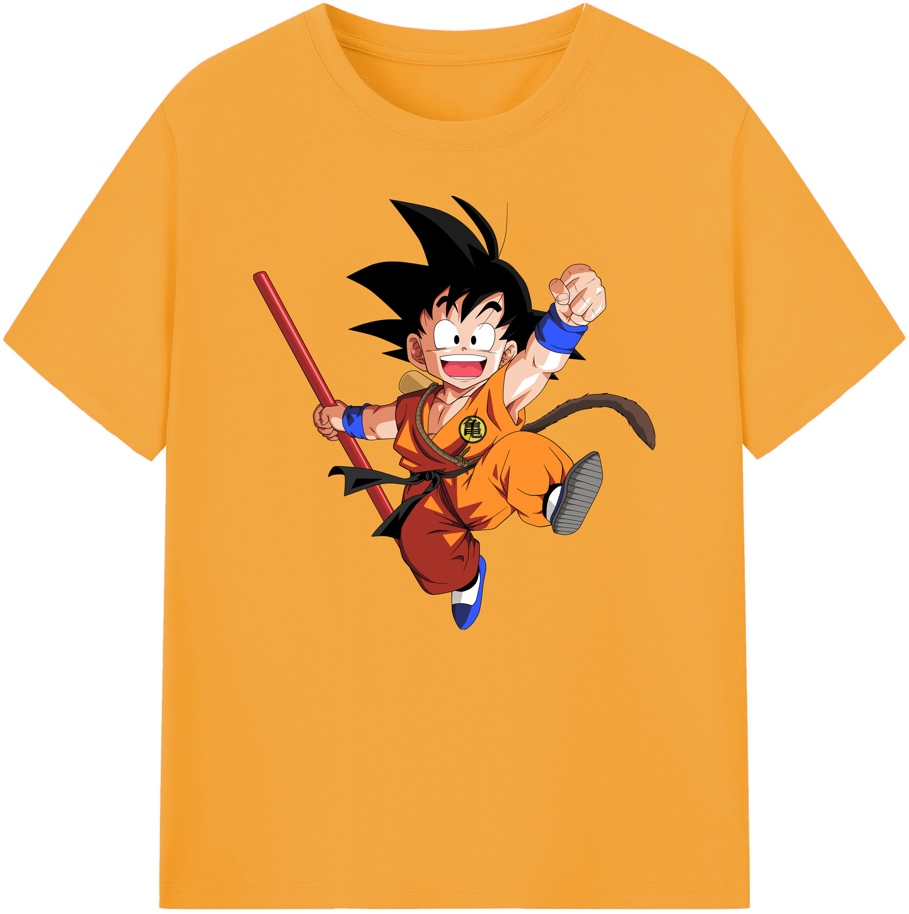 （画像用） ドラゴンボール 孫悟空（そん ごくう）Son Goku カカロット DRAGON BALL Kakarotto 綿100％ メンズ半袖Tシャツ｜肌触りやわらか＆通気性