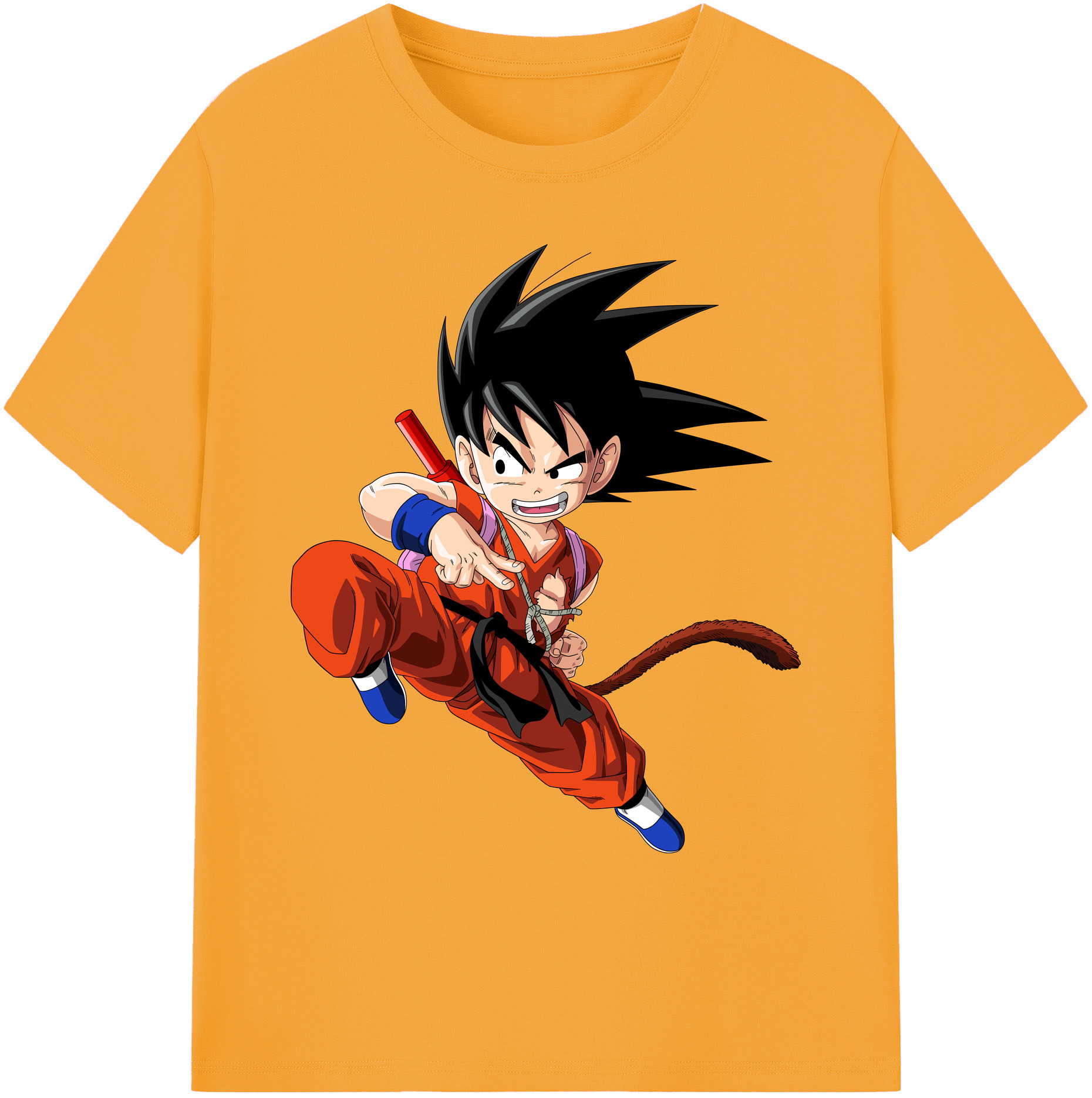 （画像用） ドラゴンボール 孫悟空（そん ごくう）Son Goku カカロット DRAGON BALL Kakarotto 綿100％ メンズ半袖Tシャツ｜肌触りやわらか＆通気性