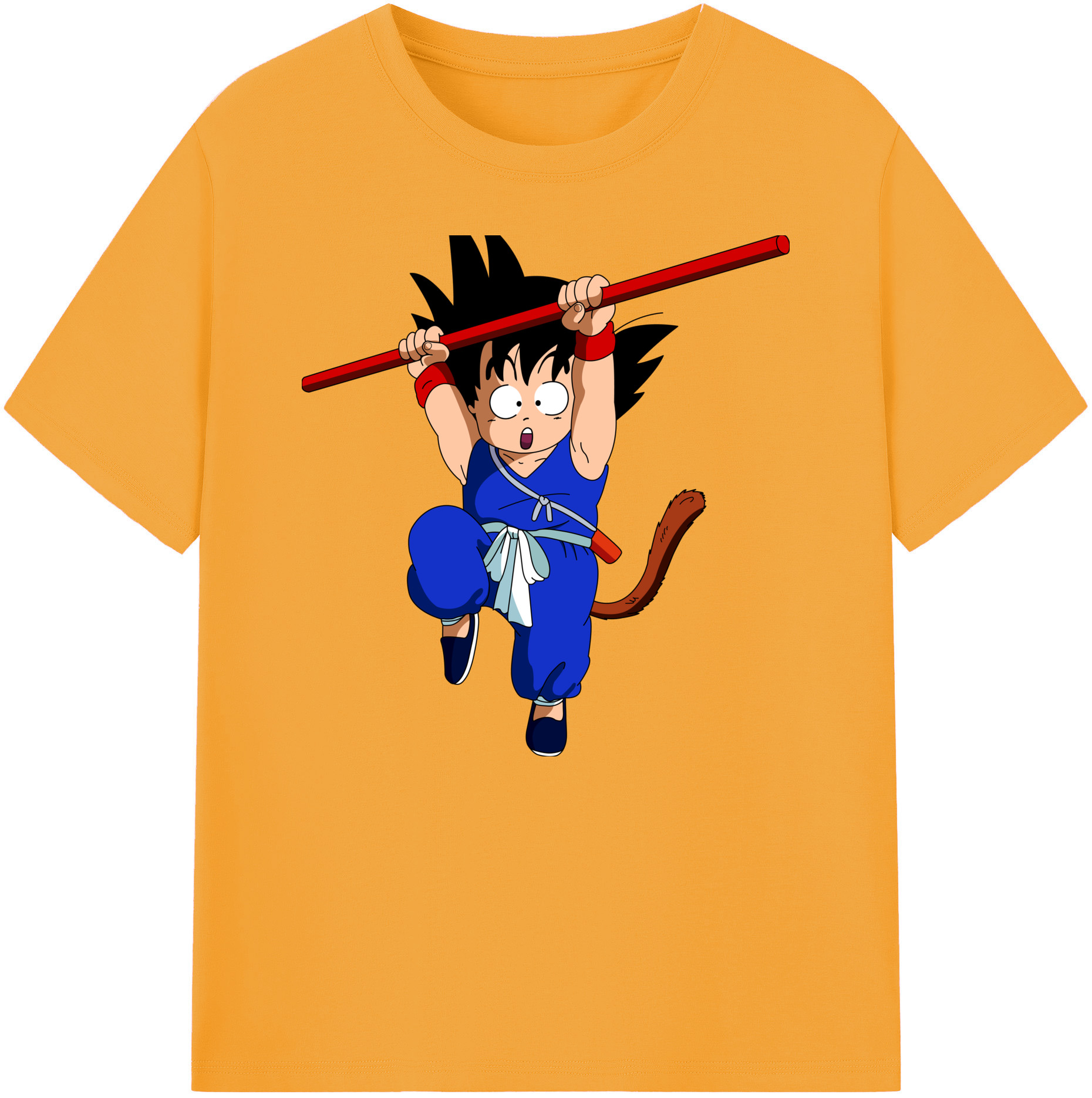 （画像用） ドラゴンボール 孫悟空（そん ごくう）Son Goku カカロット DRAGON BALL Kakarotto 綿100％ メンズ半袖Tシャツ｜肌触りやわらか＆通気性