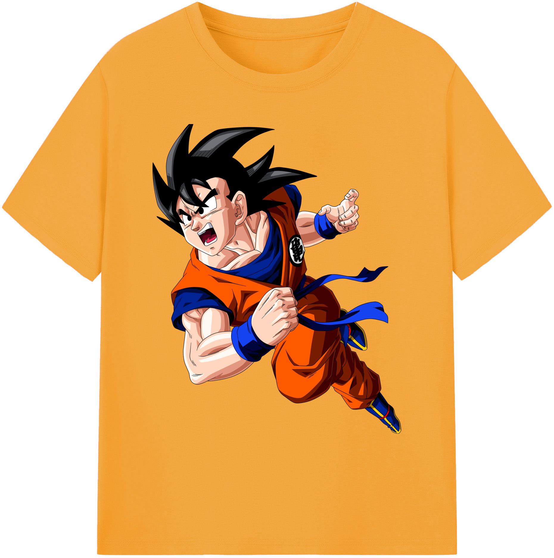 （画像用） ドラゴンボール 孫悟空（そん ごくう）Son Goku カカロット DRAGON BALL Kakarotto 綿100％ メンズ半袖Tシャツ｜肌触りやわらか＆通気性