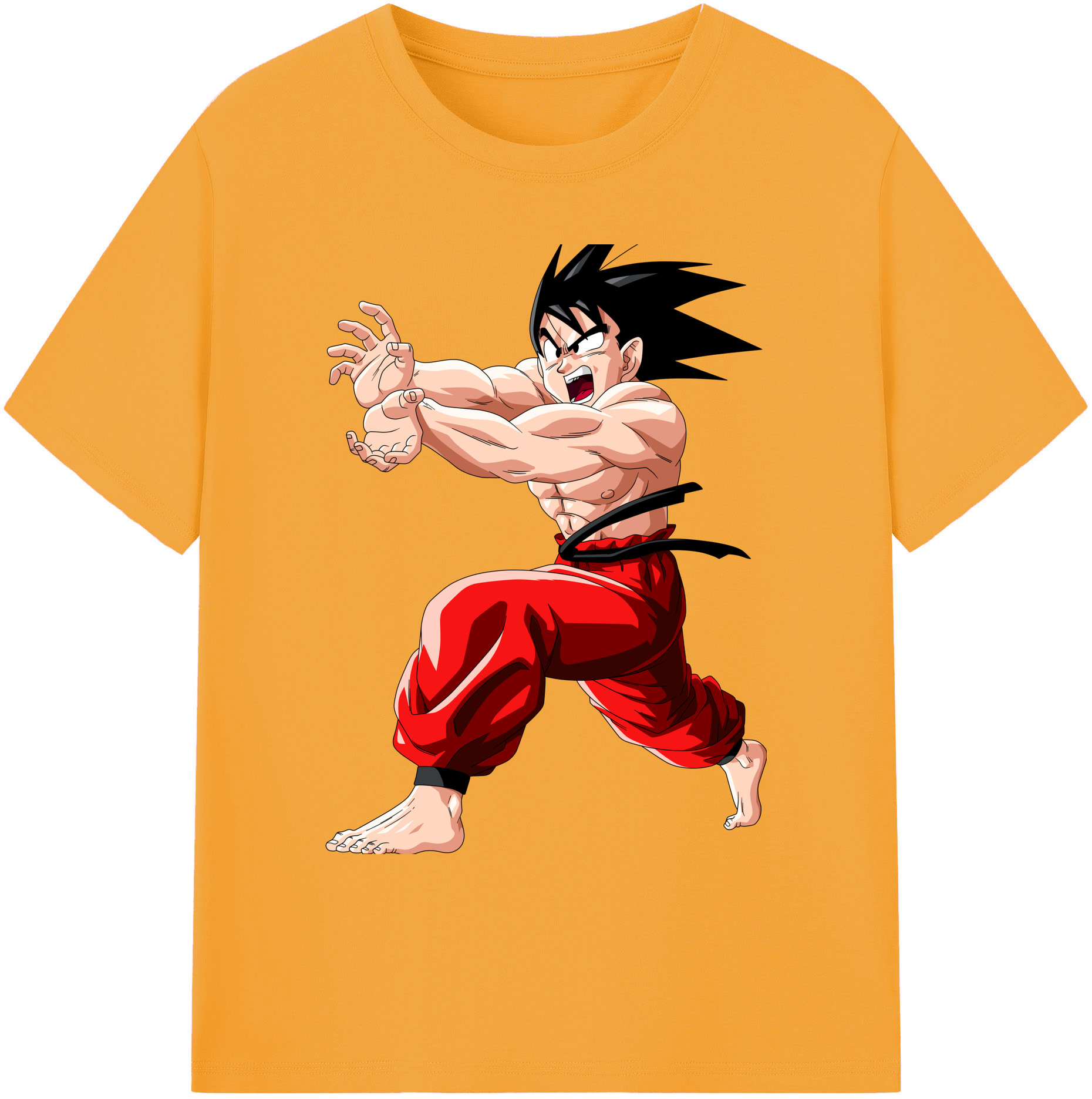 （画像用） ドラゴンボール 孫悟空（そん ごくう）Son Goku カカロット DRAGON BALL Kakarotto 綿100％ メンズ半袖Tシャツ｜肌触りやわらか＆通気性