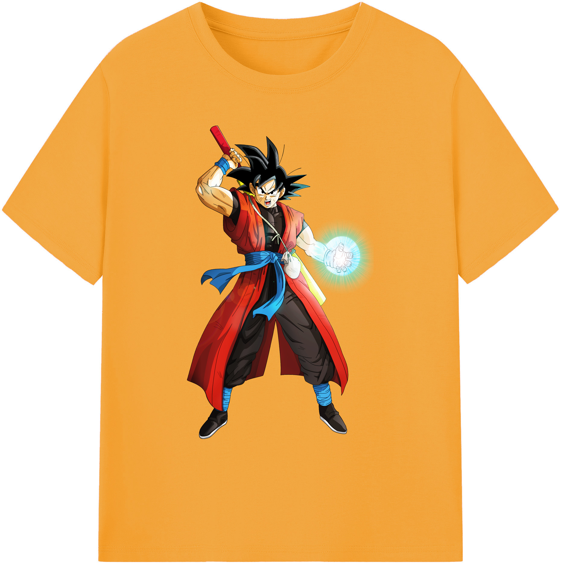 （画像用） ドラゴンボール 孫悟空（そん ごくう）Son Goku カカロット DRAGON BALL Kakarotto 綿100％ メンズ半袖Tシャツ｜肌触りやわらか＆通気性