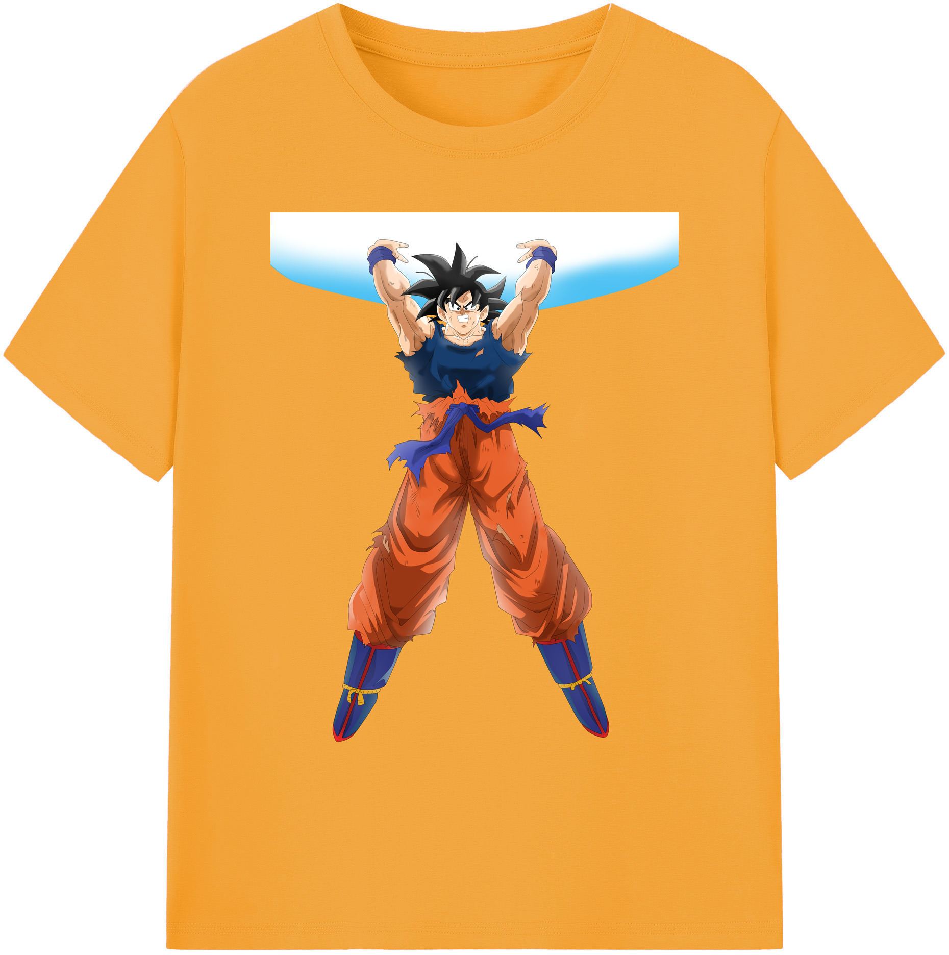 （画像用） ドラゴンボール 孫悟空（そん ごくう）Son Goku カカロット DRAGON BALL Kakarotto 綿100％ メンズ半袖Tシャツ｜肌触りやわらか＆通気性