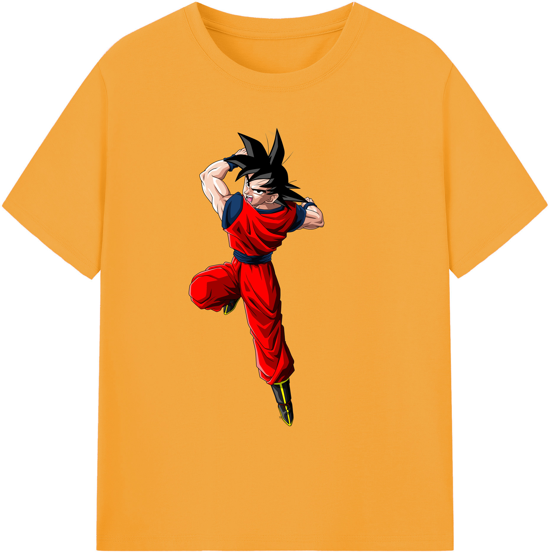 （画像用） ドラゴンボール 孫悟空（そん ごくう）Son Goku カカロット DRAGON BALL Kakarotto 綿100％ メンズ半袖Tシャツ｜肌触りやわらか＆通気性