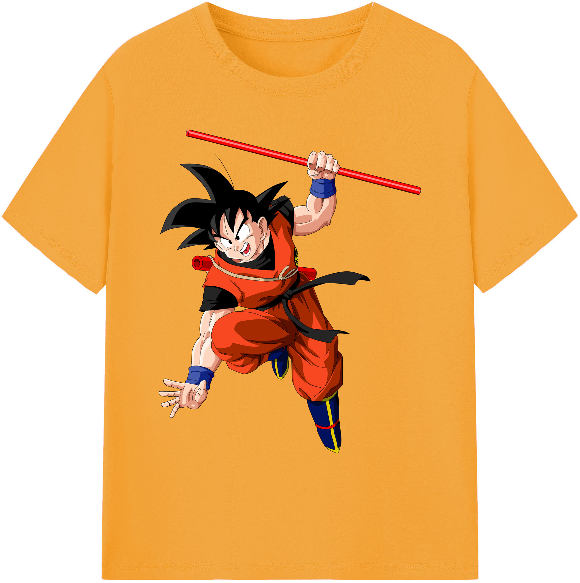 （画像用） ドラゴンボール 孫悟空（そん ごくう）Son Goku カカロット DRAGON BALL Kakarotto 綿100％ メンズ半袖Tシャツ｜肌触りやわらか＆通気性