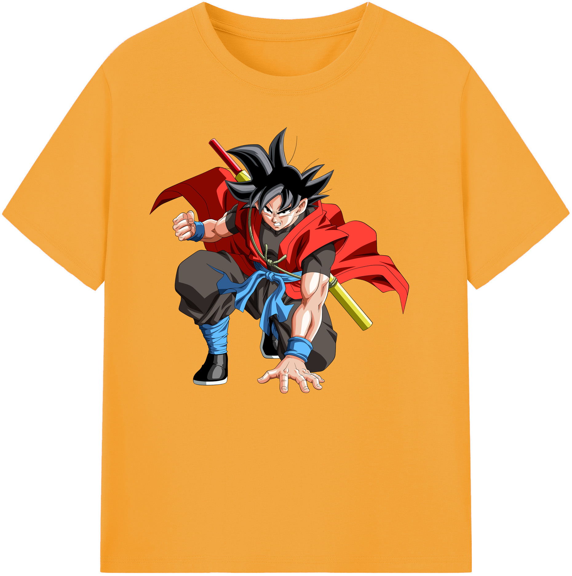 （画像用） ドラゴンボール 孫悟空（そん ごくう）Son Goku カカロット DRAGON BALL Kakarotto 綿100％ メンズ半袖Tシャツ｜肌触りやわらか＆通気性