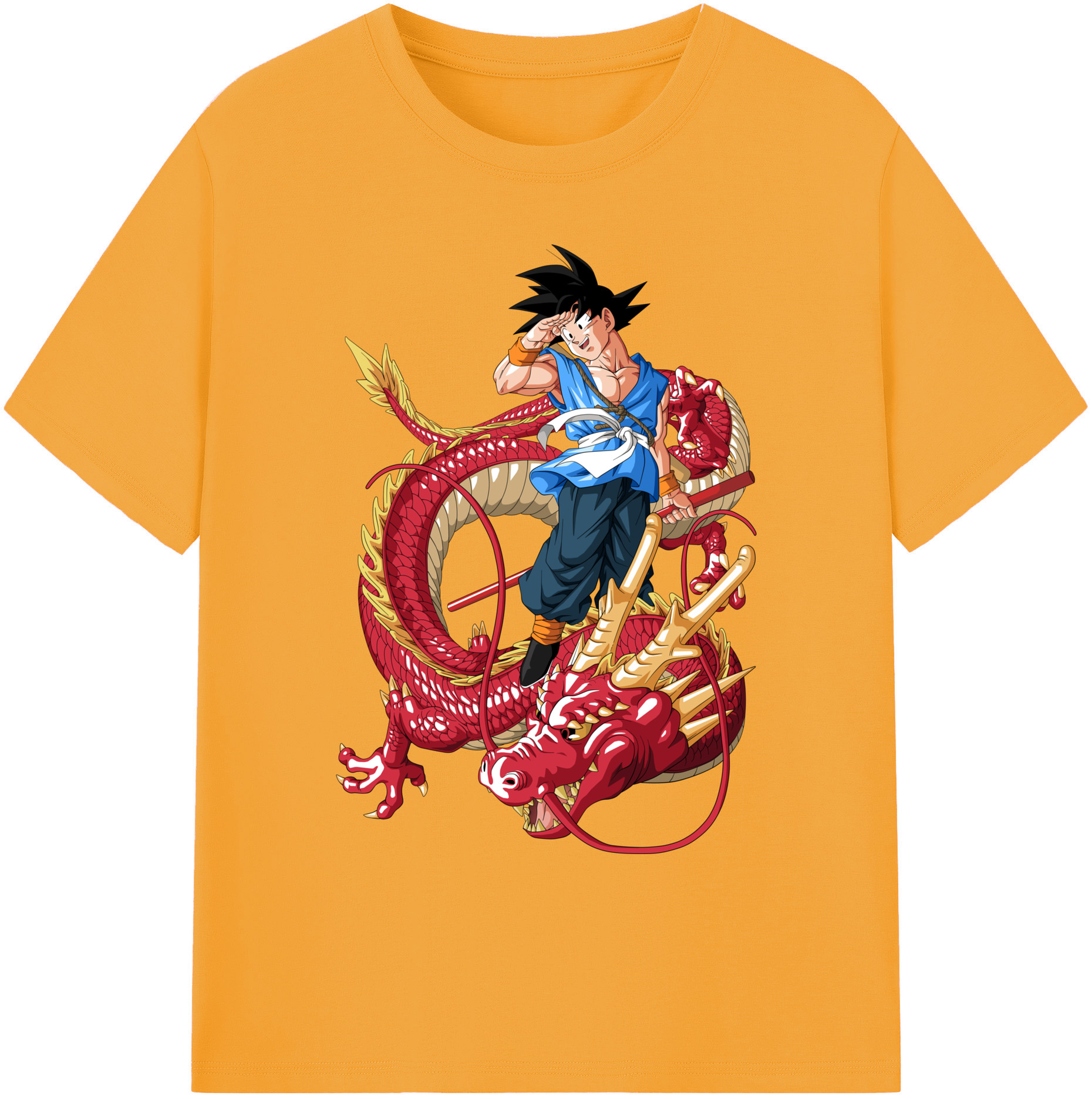 （画像用） ドラゴンボール 孫悟空（そん ごくう）Son Goku カカロット DRAGON BALL Kakarotto 綿100％ メンズ半袖Tシャツ｜肌触りやわらか＆通気性