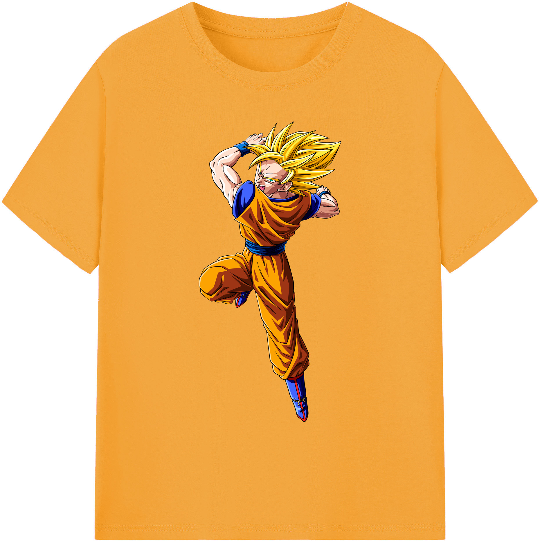 （画像用） ドラゴンボール 孫悟空（そん ごくう）Son Goku カカロット DRAGON BALL Kakarotto 綿100％ メンズ半袖Tシャツ｜肌触りやわらか＆通気性
