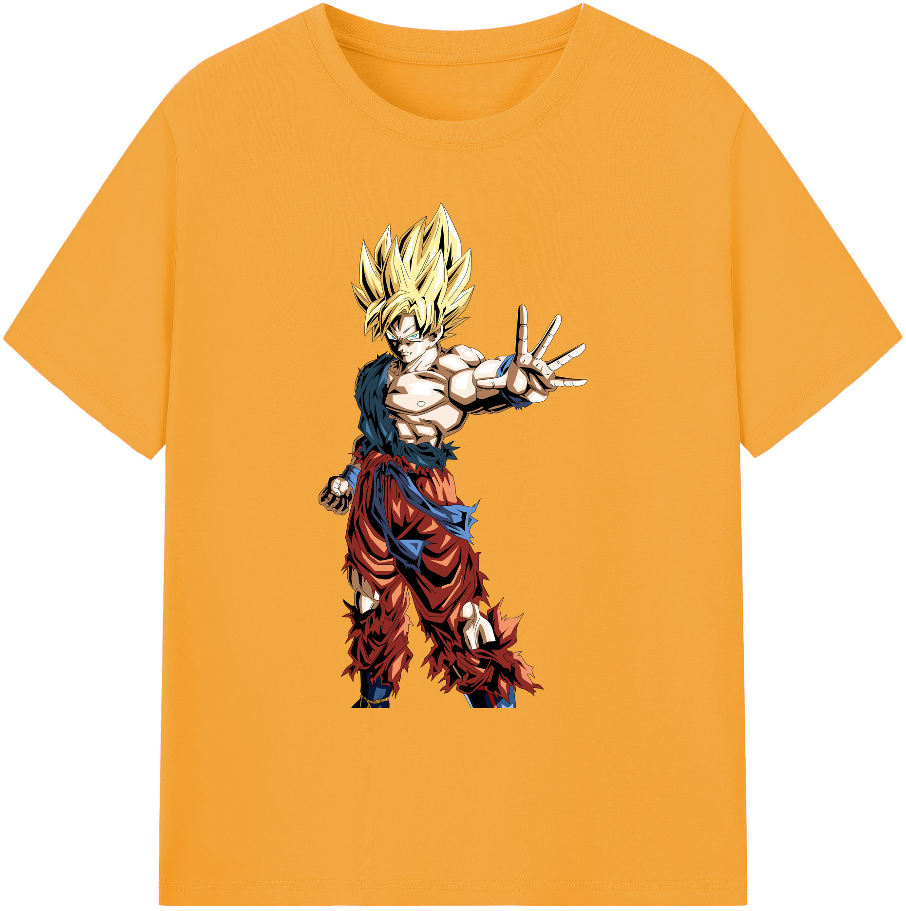 （画像用） ドラゴンボール 孫悟空（そん ごくう）Son Goku カカロット DRAGON BALL Kakarotto 綿100％ メンズ半袖Tシャツ｜肌触りやわらか＆通気性
