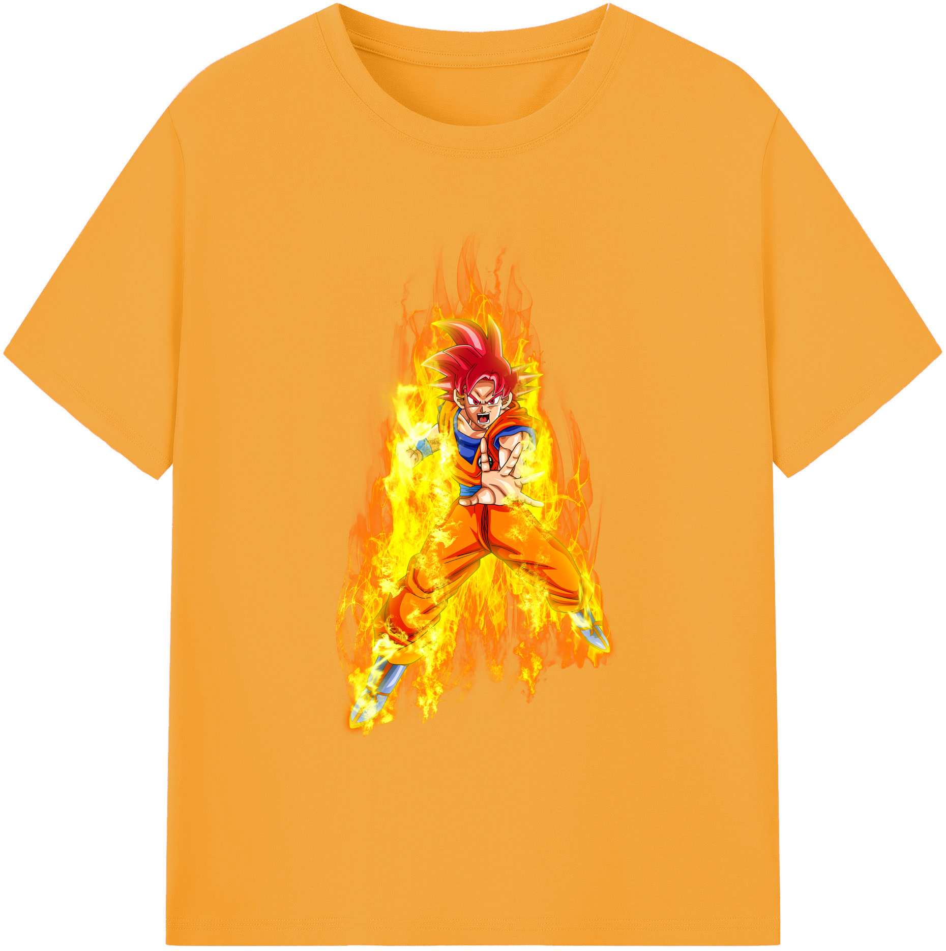 （画像用） ドラゴンボール 孫悟空（そん ごくう）Son Goku カカロット DRAGON BALL Kakarotto 綿100％ メンズ半袖Tシャツ｜肌触りやわらか＆通気性