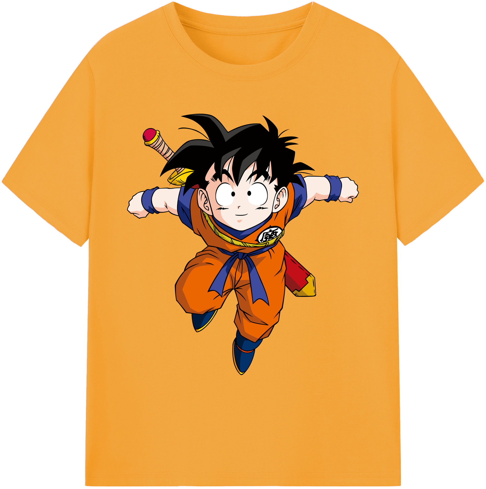 （画像用） ドラゴンボール 孫悟空（そん ごくう）Son Goku カカロット DRAGON BALL Kakarotto 綿100％ メンズ半袖Tシャツ｜肌触りやわらか＆通気性
