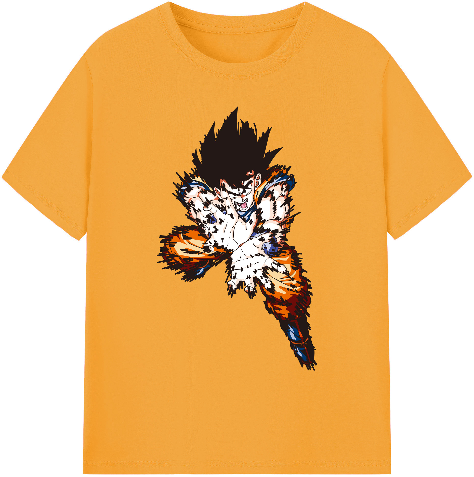 （画像用） ドラゴンボール 孫悟空（そん ごくう）Son Goku カカロット DRAGON BALL Kakarotto 綿100％ メンズ半袖Tシャツ｜肌触りやわらか＆通気性
