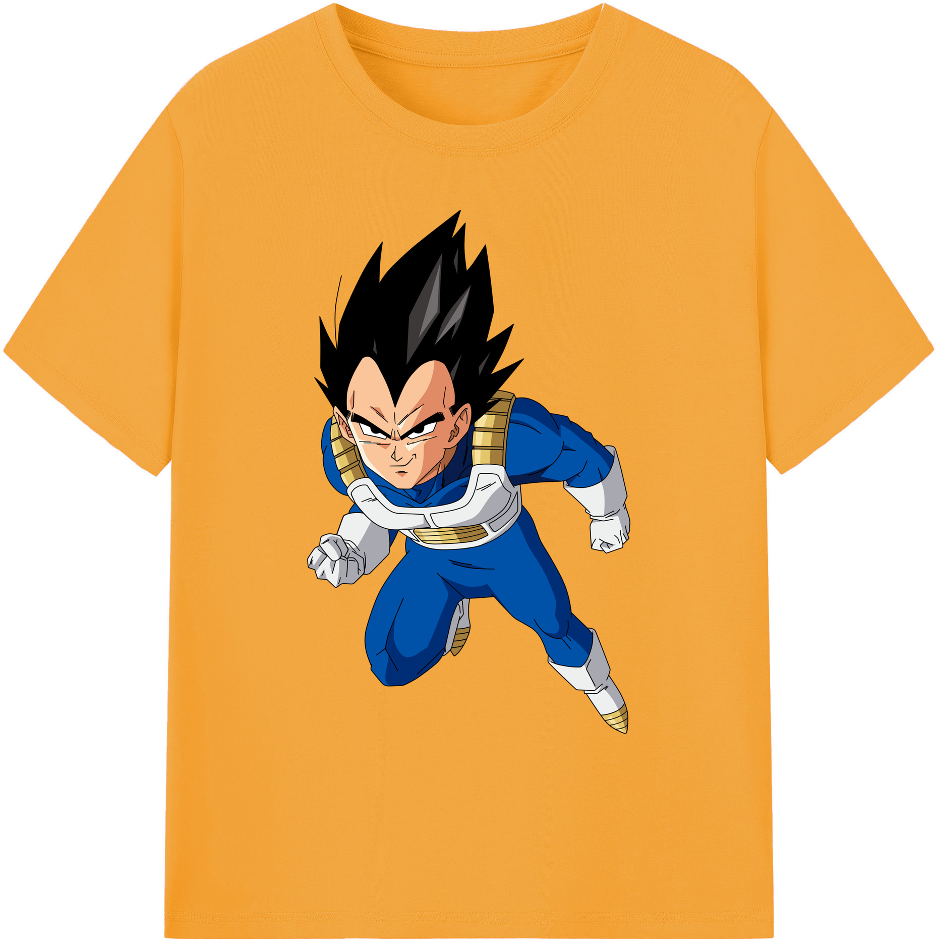 （画像用） ドラゴンボール ベジータ四世（Bejīta Yonsei）DRAGON BALL Vegeta IV 綿100％ メンズ半袖Tシャツ｜肌触りやわらか＆通気性