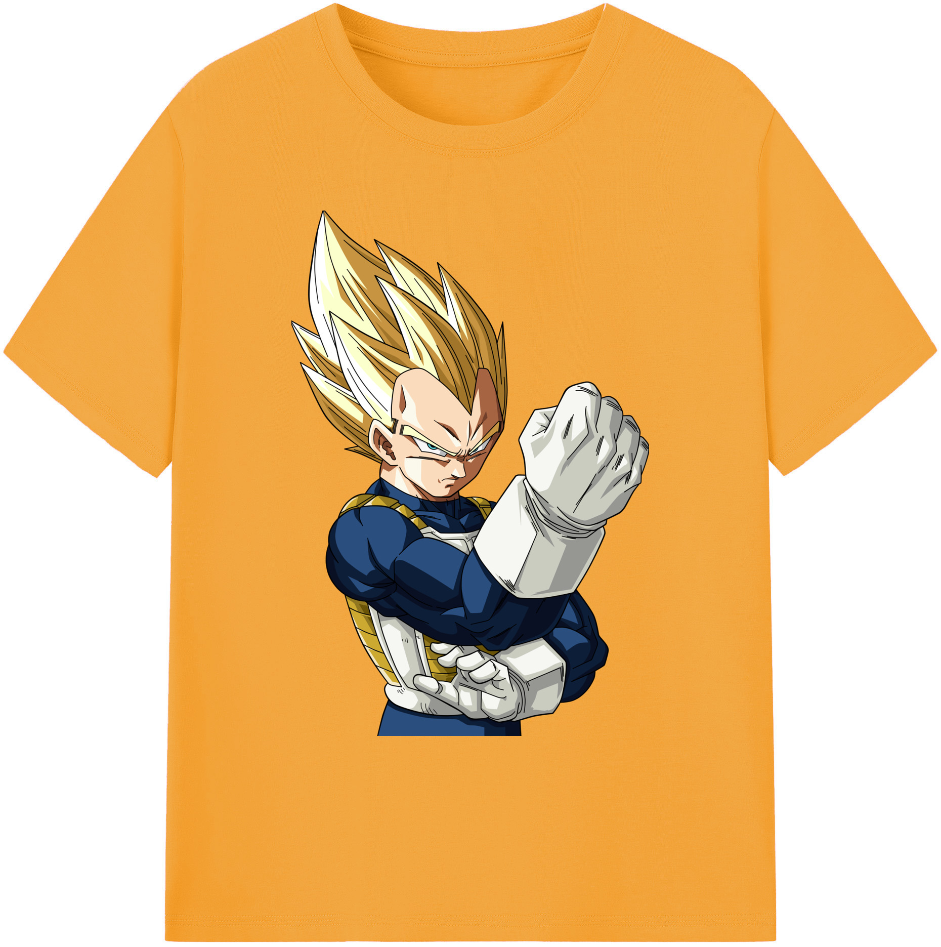 （画像用） ドラゴンボール ベジータ四世（Bejīta Yonsei）DRAGON BALL Vegeta IV 綿100％ メンズ半袖Tシャツ｜肌触りやわらか＆通気性