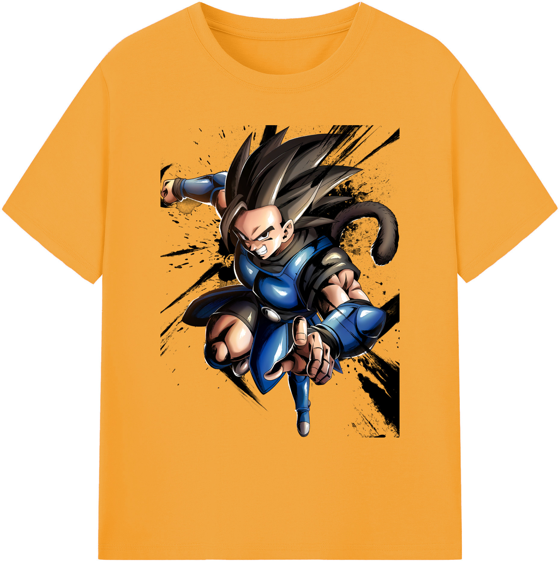 （画像用） ドラゴンボール ベジータ四世（Bejīta Yonsei）DRAGON BALL Vegeta IV 綿100％ メンズ半袖Tシャツ｜肌触りやわらか＆通気性