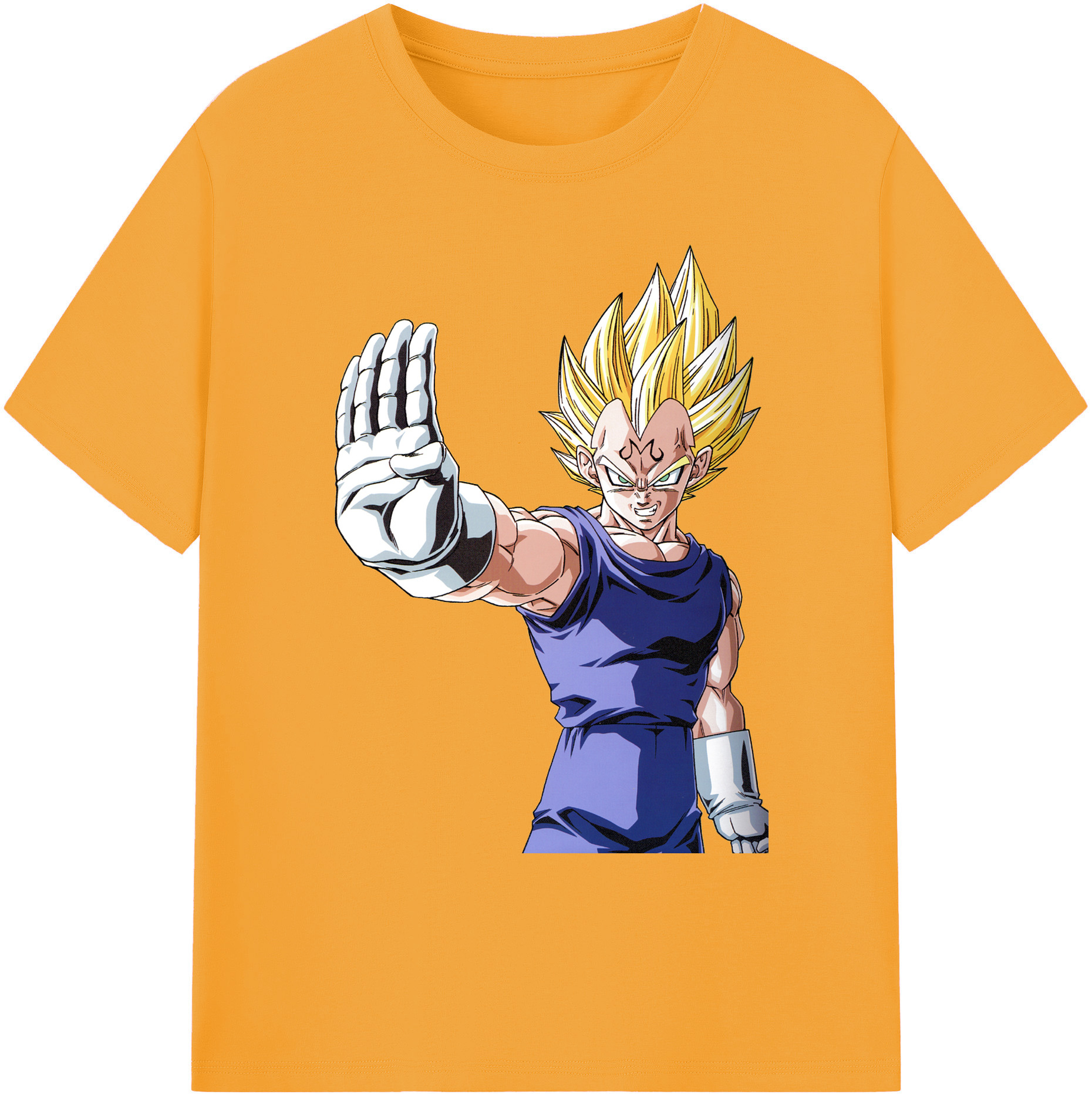 （画像用） ドラゴンボール ベジータ四世（Bejīta Yonsei）DRAGON BALL Vegeta IV 綿100％ メンズ半袖Tシャツ｜肌触りやわらか＆通気性