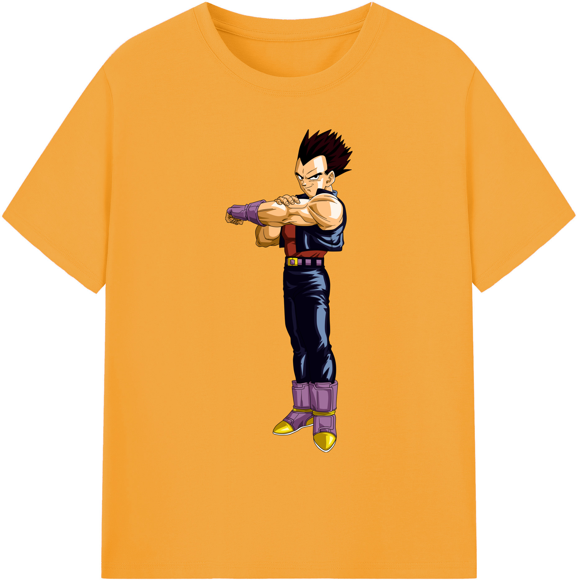 （画像用） ドラゴンボール ベジータ四世（Bejīta Yonsei）DRAGON BALL Vegeta IV 綿100％ メンズ半袖Tシャツ｜肌触りやわらか＆通気性