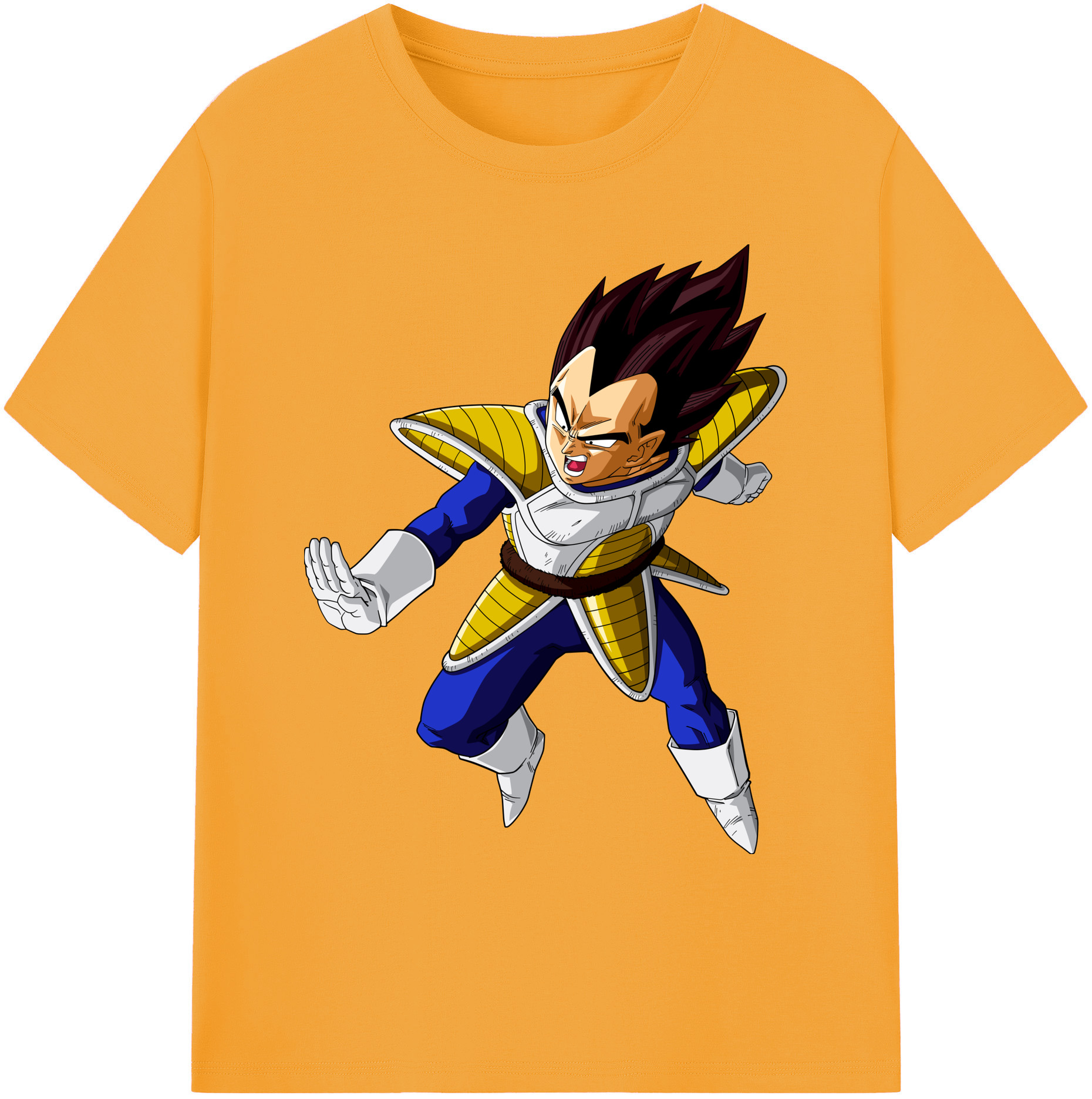 （画像用） ドラゴンボール ベジータ四世（Bejīta Yonsei）DRAGON BALL Vegeta IV 綿100％ メンズ半袖Tシャツ｜肌触りやわらか＆通気性