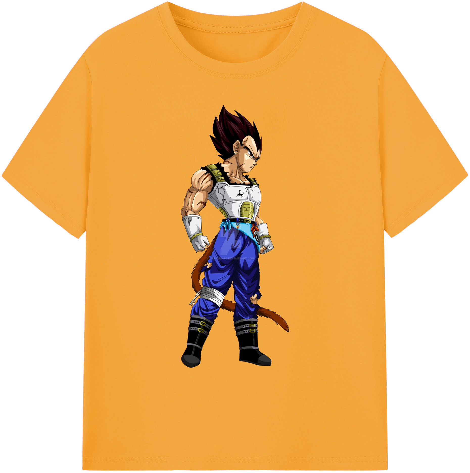 （画像用） ドラゴンボール ベジータ四世（Bejīta Yonsei）DRAGON BALL Vegeta IV 綿100％ メンズ半袖Tシャツ｜肌触りやわらか＆通気性