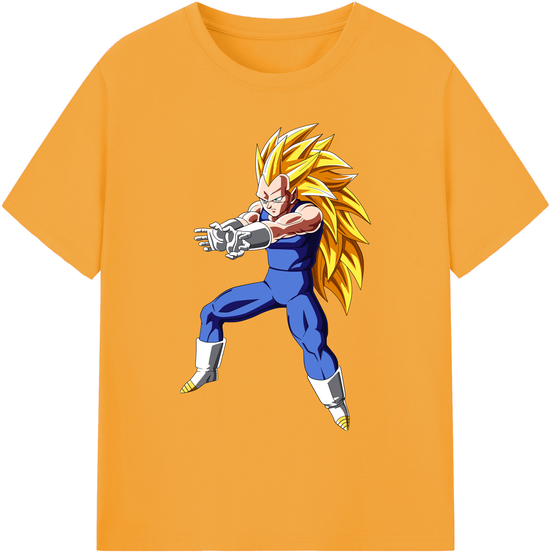 （画像用） ドラゴンボール ベジータ四世（Bejīta Yonsei）DRAGON BALL Vegeta IV 綿100％ メンズ半袖Tシャツ｜肌触りやわらか＆通気性