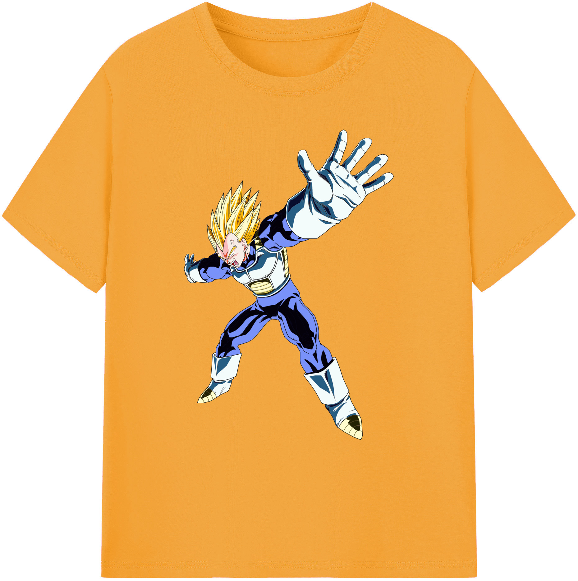 （画像用） ドラゴンボール ベジータ四世（Bejīta Yonsei）DRAGON BALL Vegeta IV 綿100％ メンズ半袖Tシャツ｜肌触りやわらか＆通気性