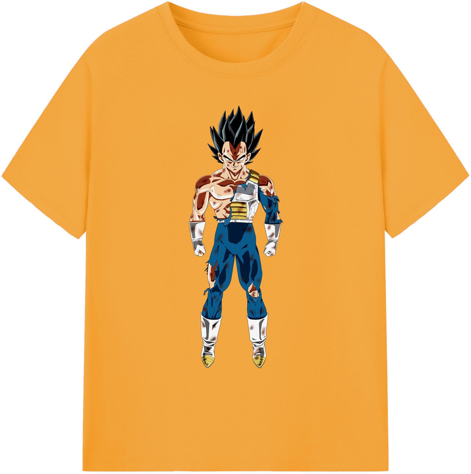 （画像用） ドラゴンボール ベジータ四世（Bejīta Yonsei）DRAGON BALL Vegeta IV 綿100％ メンズ半袖Tシャツ｜肌触りやわらか＆通気性