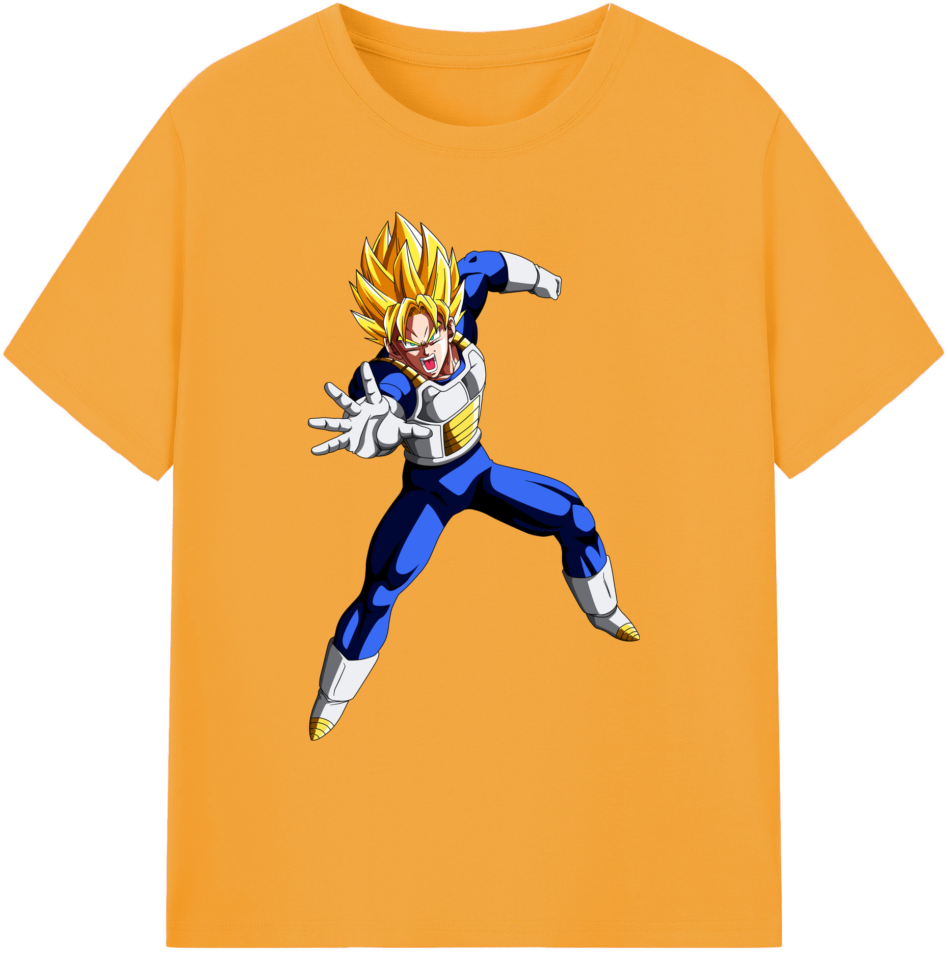 （画像用） ドラゴンボール ベジータ四世（Bejīta Yonsei）DRAGON BALL Vegeta IV 綿100％ メンズ半袖Tシャツ｜肌触りやわらか＆通気性