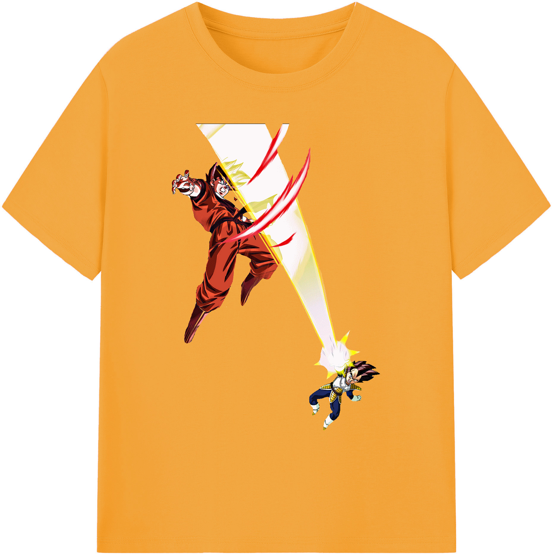 （画像用） ドラゴンボール ベジータ四世（Bejīta Yonsei）DRAGON BALL Vegeta IV 綿100％ メンズ半袖Tシャツ｜肌触りやわらか＆通気性