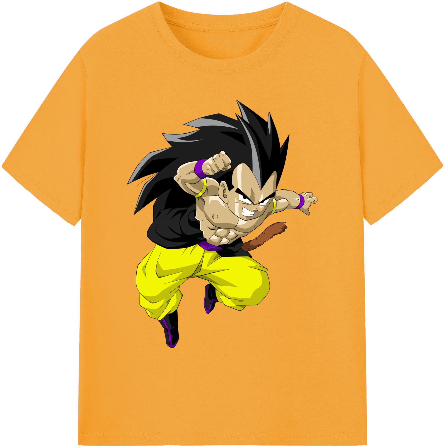 （画像用） ドラゴンボール ベジータ四世（Bejīta Yonsei）DRAGON BALL Vegeta IV 綿100％ メンズ半袖Tシャツ｜肌触りやわらか＆通気性
