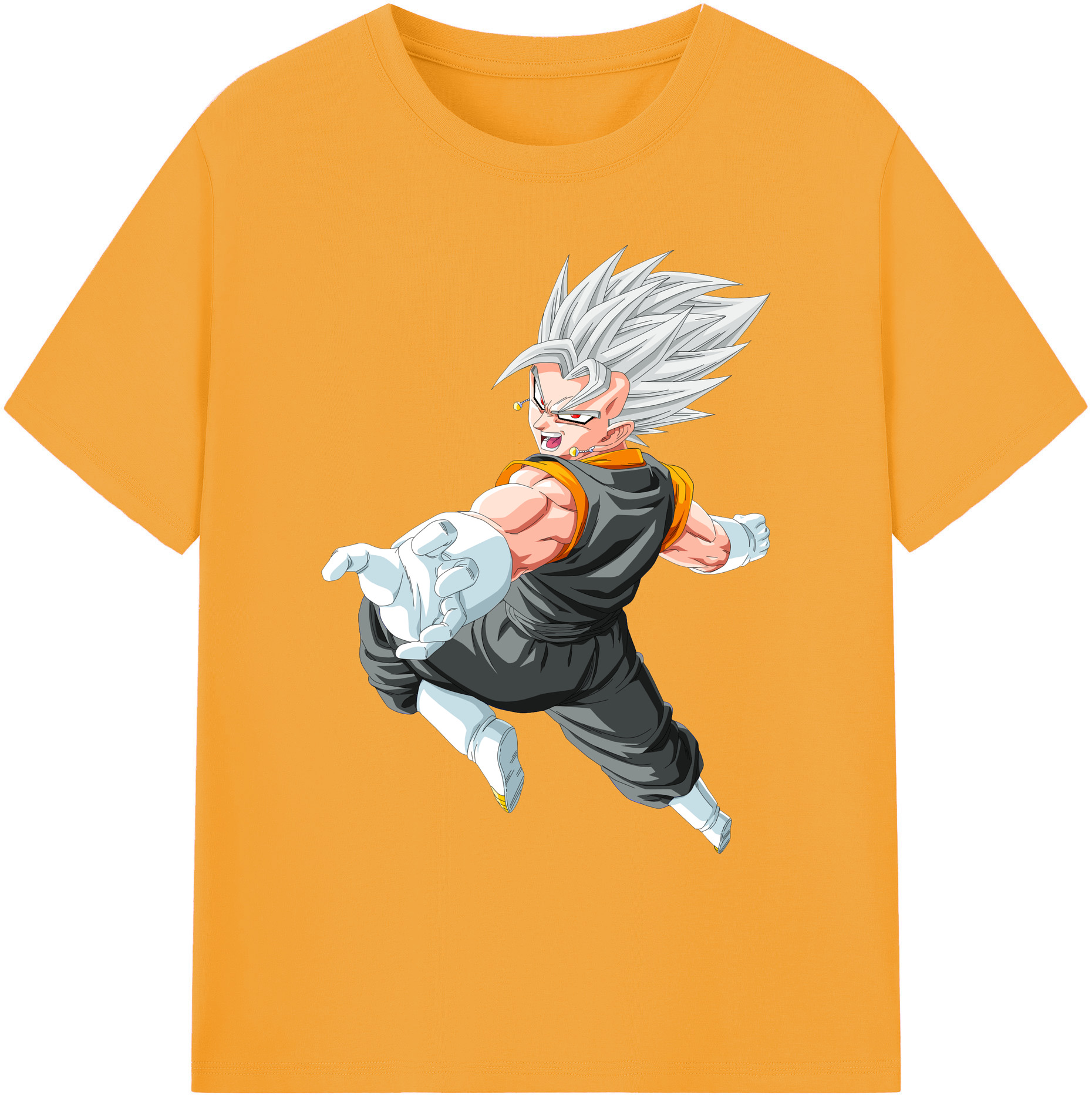 （画像用） ドラゴンボール ベジータ四世（Bejīta Yonsei）DRAGON BALL Vegeta IV 綿100％ メンズ半袖Tシャツ｜肌触りやわらか＆通気性
