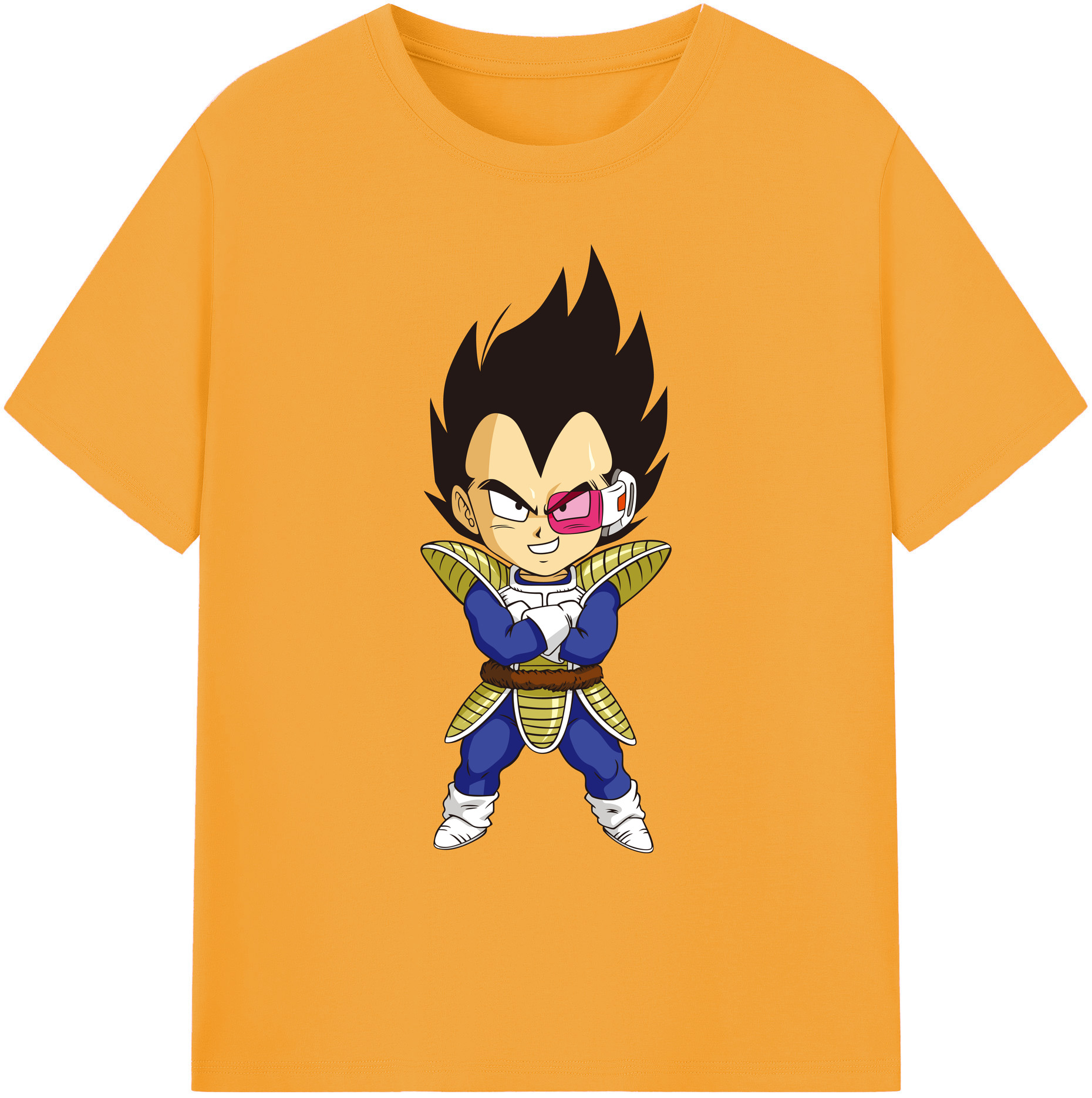 （画像用） ドラゴンボール ベジータ四世（Bejīta Yonsei）DRAGON BALL Vegeta IV 綿100％ メンズ半袖Tシャツ｜肌触りやわらか＆通気性