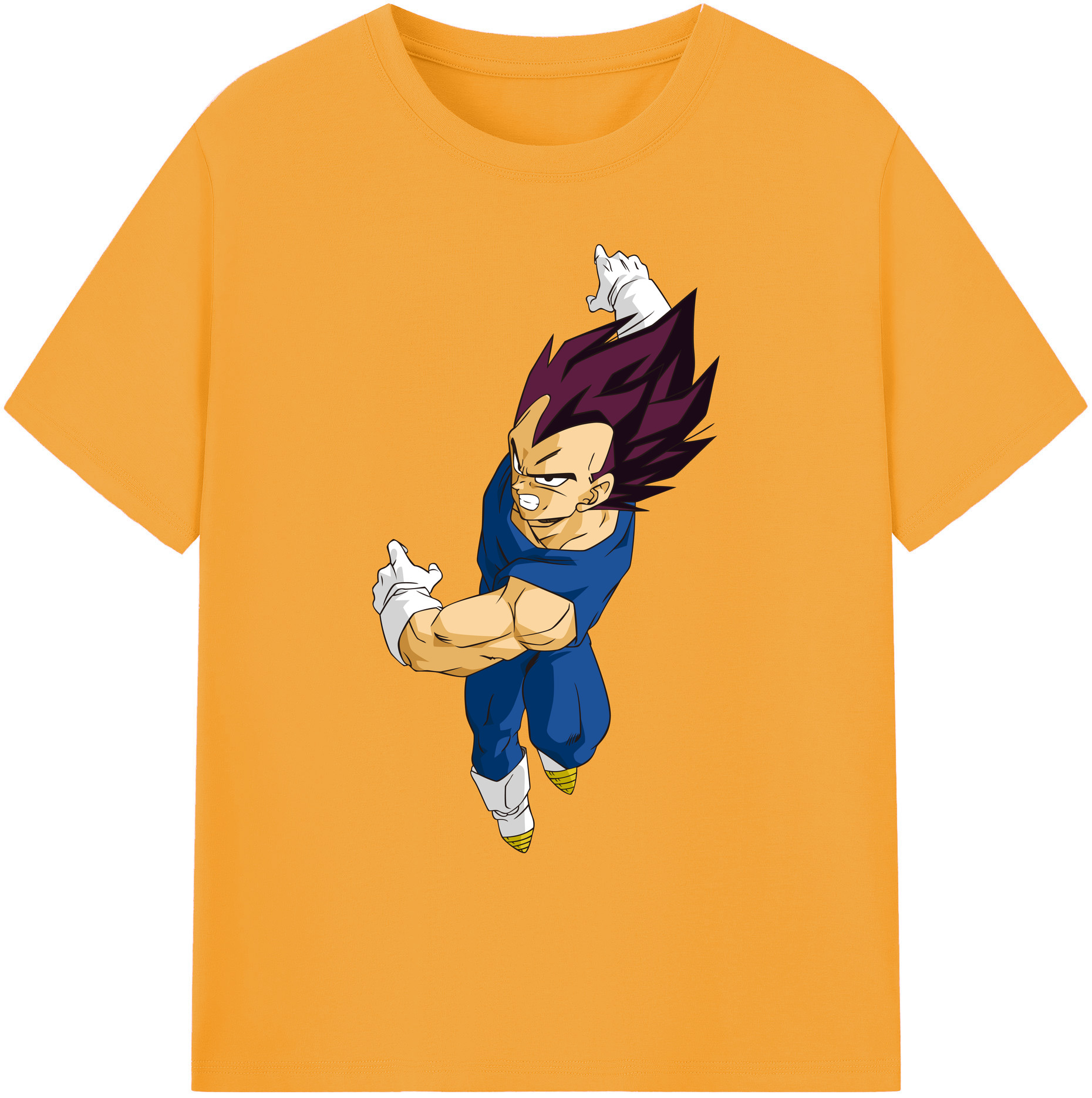 （画像用） ドラゴンボール ベジータ四世（Bejīta Yonsei）DRAGON BALL Vegeta IV 綿100％ メンズ半袖Tシャツ｜肌触りやわらか＆通気性
