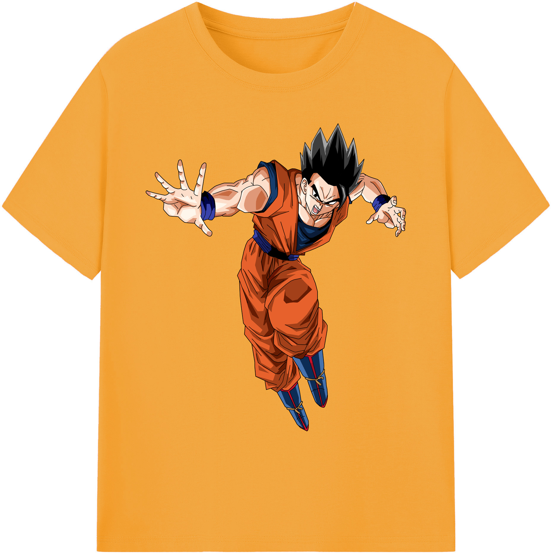 （画像用） ドラゴンボール 孫 悟飯（そんごはん）DRAGON BALL Son Gohan 綿100％ メンズ半袖Tシャツ｜肌触りやわらか＆通気性