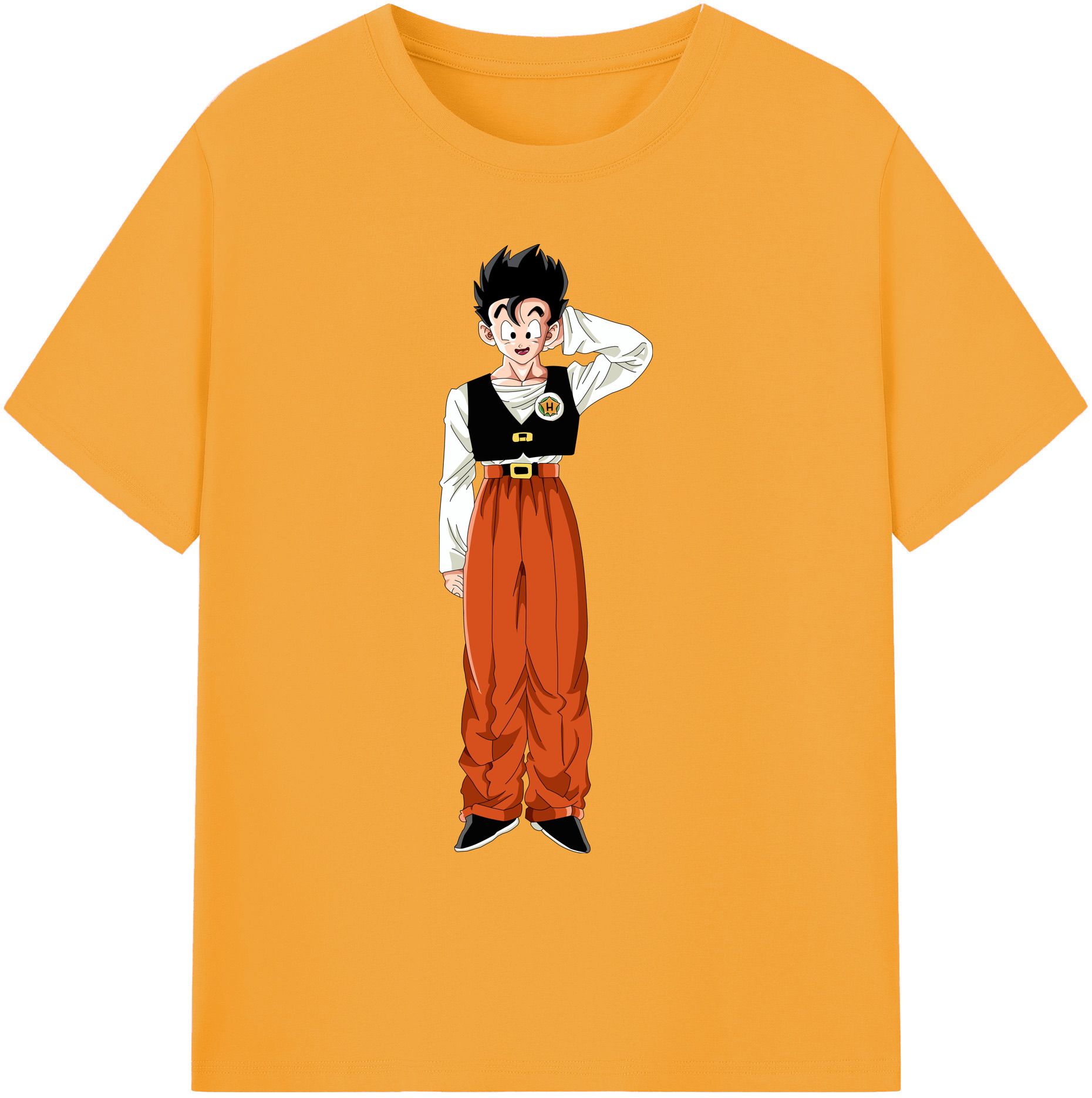（画像用） ドラゴンボール 孫 悟飯（そんごはん）DRAGON BALL Son Gohan 綿100％ メンズ半袖Tシャツ｜肌触りやわらか＆通気性