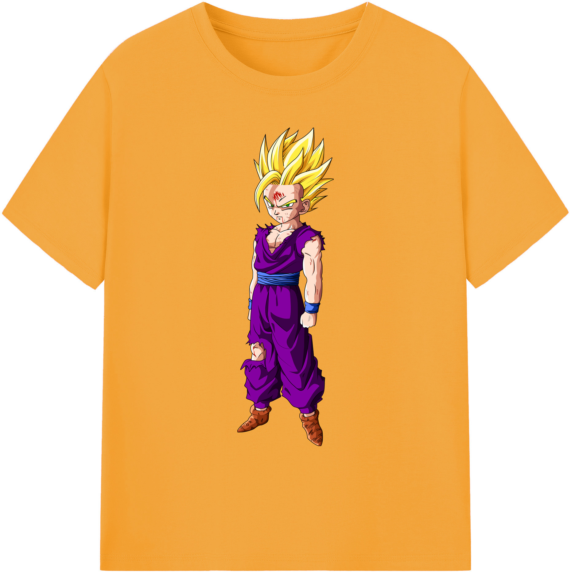 （画像用） ドラゴンボール 孫 悟飯（そんごはん）DRAGON BALL Son Gohan 綿100％ メンズ半袖Tシャツ｜肌触りやわらか＆通気性