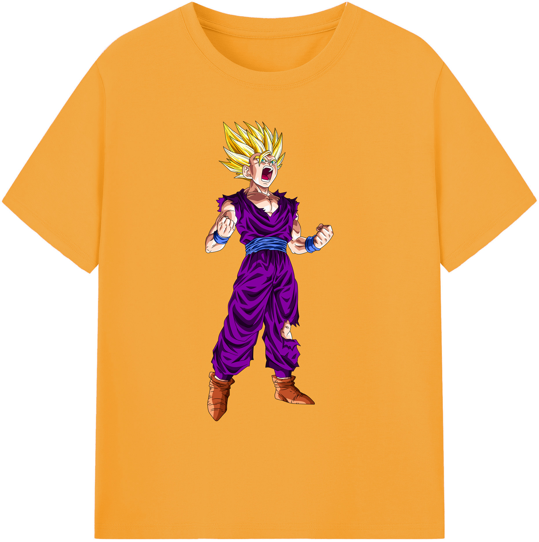 （画像用） ドラゴンボール 孫 悟飯（そんごはん）DRAGON BALL Son Gohan 綿100％ メンズ半袖Tシャツ｜肌触りやわらか＆通気性