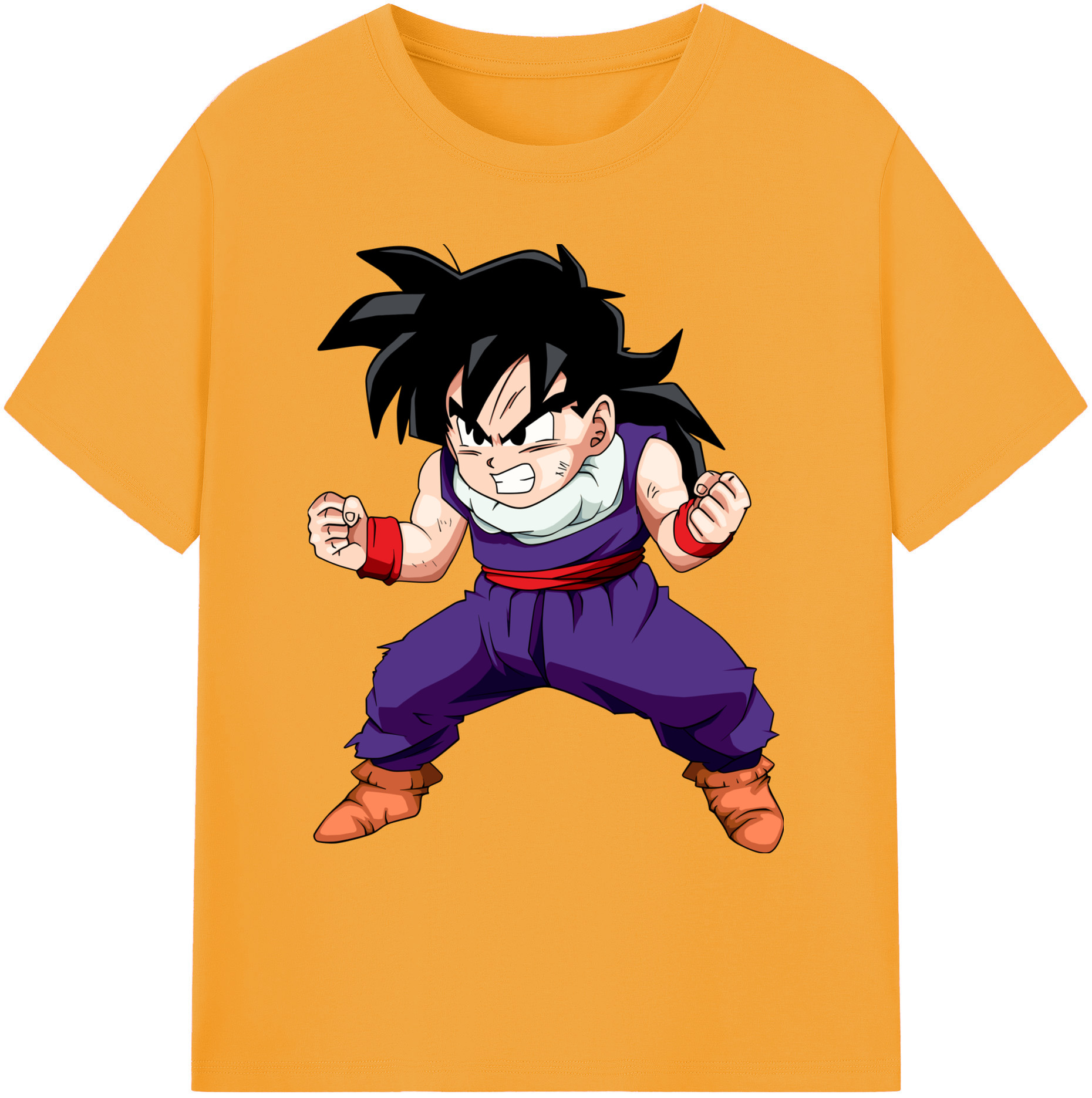 （画像用） ドラゴンボール 孫 悟飯（そんごはん）DRAGON BALL Son Gohan 綿100％ メンズ半袖Tシャツ｜肌触りやわらか＆通気性