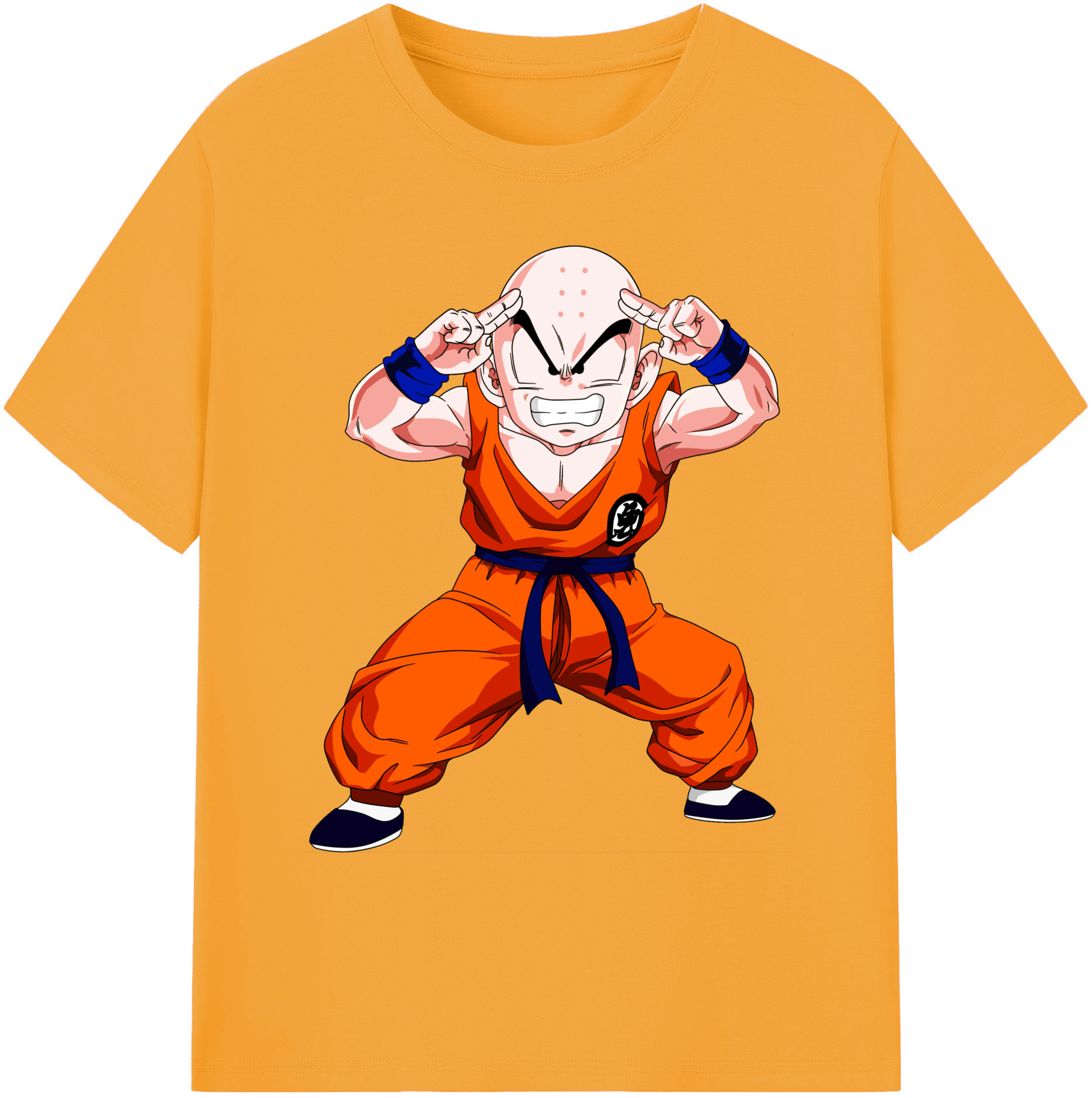 （画像用） ドラゴンボール クリリン DRAGON BALL krillin 綿100％ メンズ半袖Tシャツ｜肌触りやわらか＆通気性