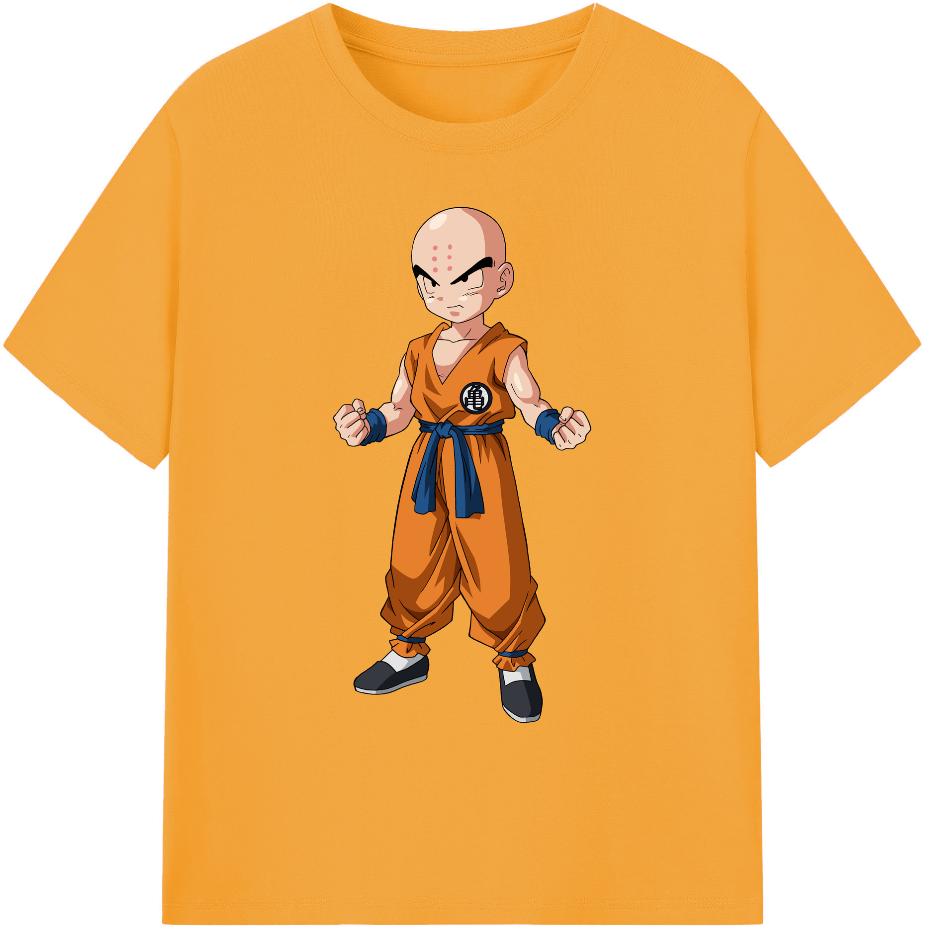 （画像用） ドラゴンボール クリリン DRAGON BALL krillin 綿100％ メンズ半袖Tシャツ｜肌触りやわらか＆通気性