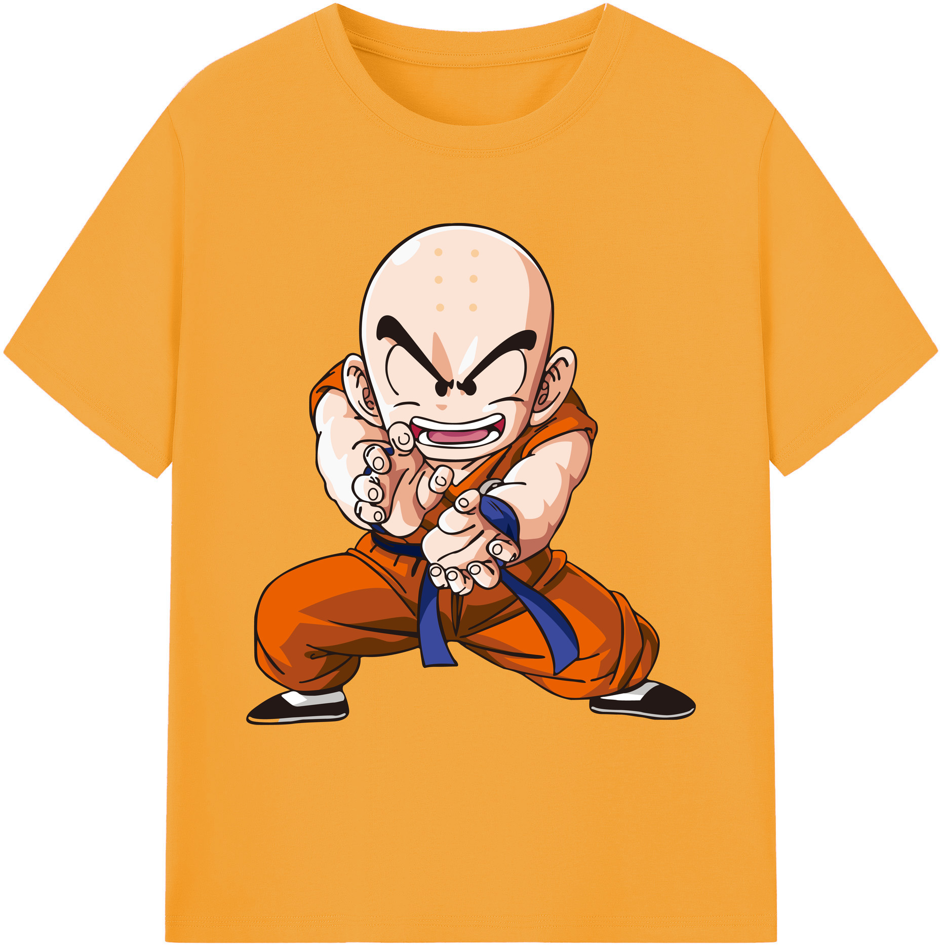 （画像用） ドラゴンボール クリリン DRAGON BALL krillin 綿100％ メンズ半袖Tシャツ｜肌触りやわらか＆通気性