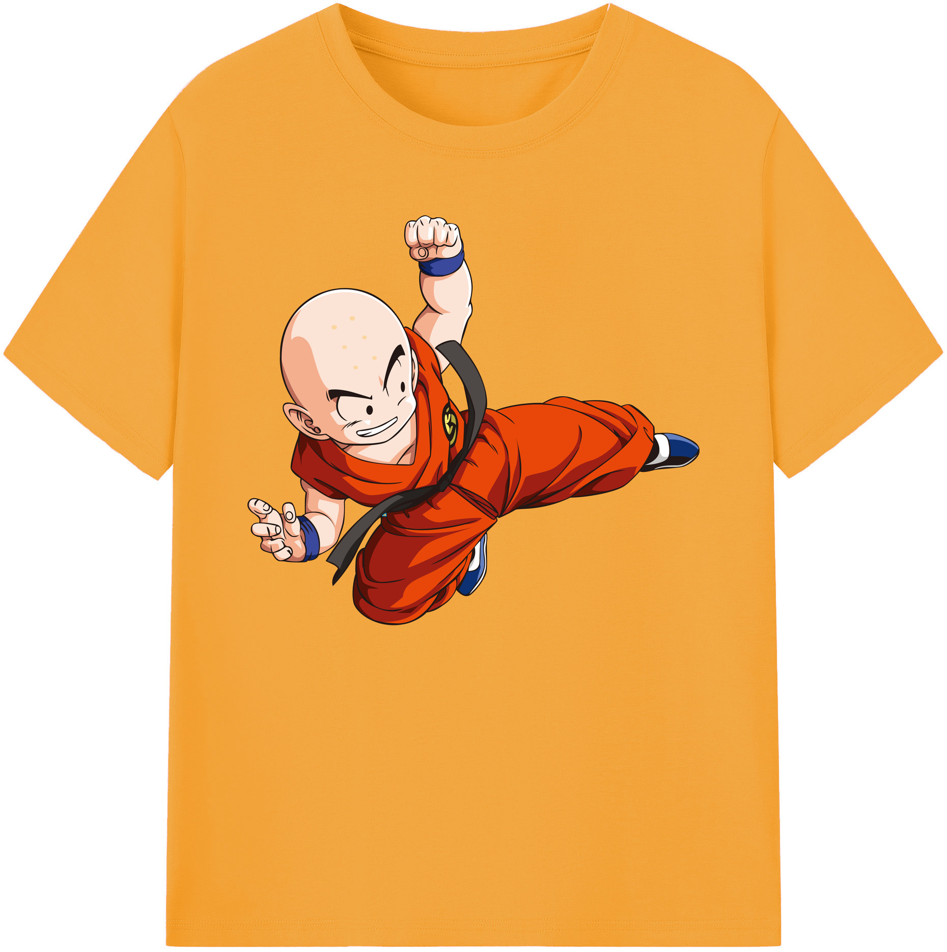 （画像用） ドラゴンボール クリリン DRAGON BALL krillin 綿100％ メンズ半袖Tシャツ｜肌触りやわらか＆通気性