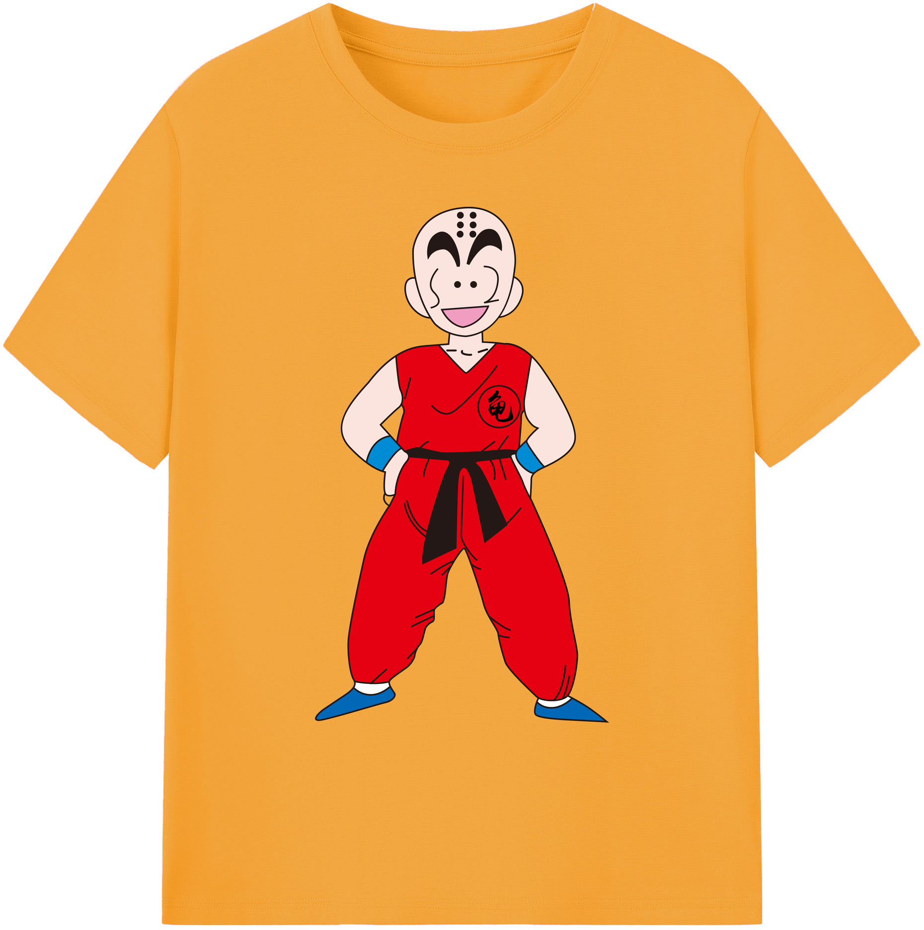 （画像用） ドラゴンボール クリリン DRAGON BALL krillin 綿100％ メンズ半袖Tシャツ｜肌触りやわらか＆通気性