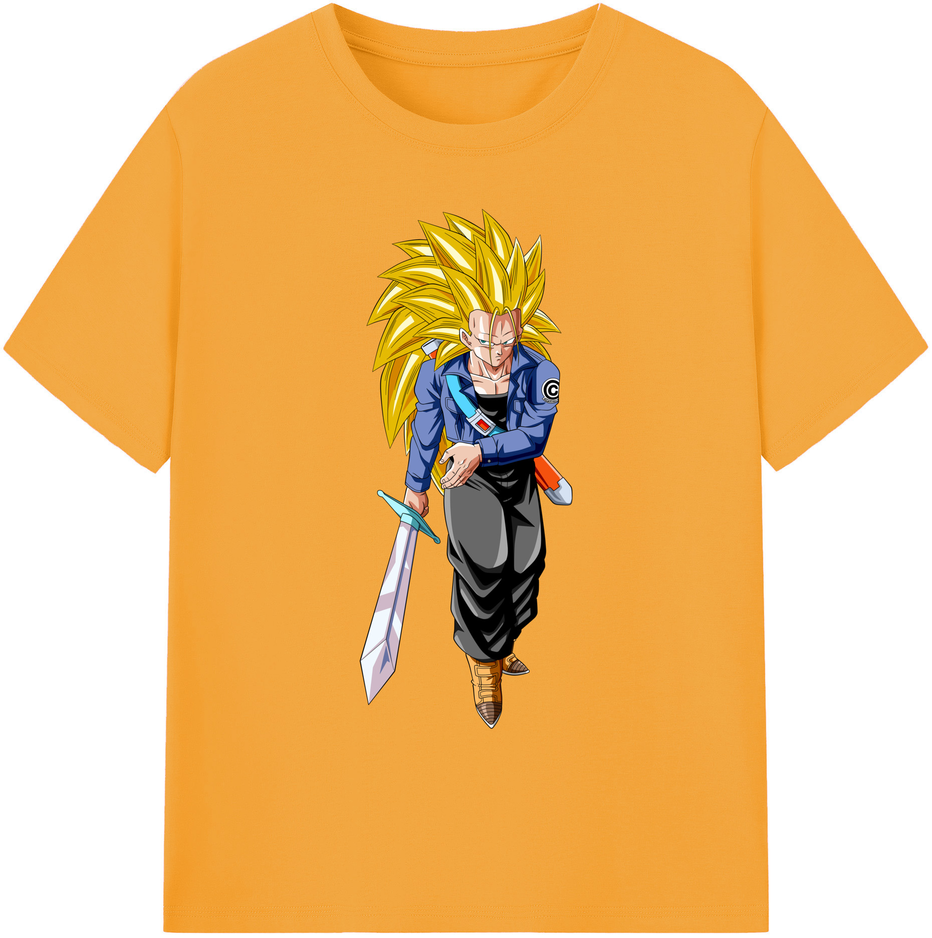 （画像用） ドラゴンボール トランクス（Torankusu）DRAGON BALL Trunks 綿100％ メンズ半袖Tシャツ｜肌触りやわらか＆通気性