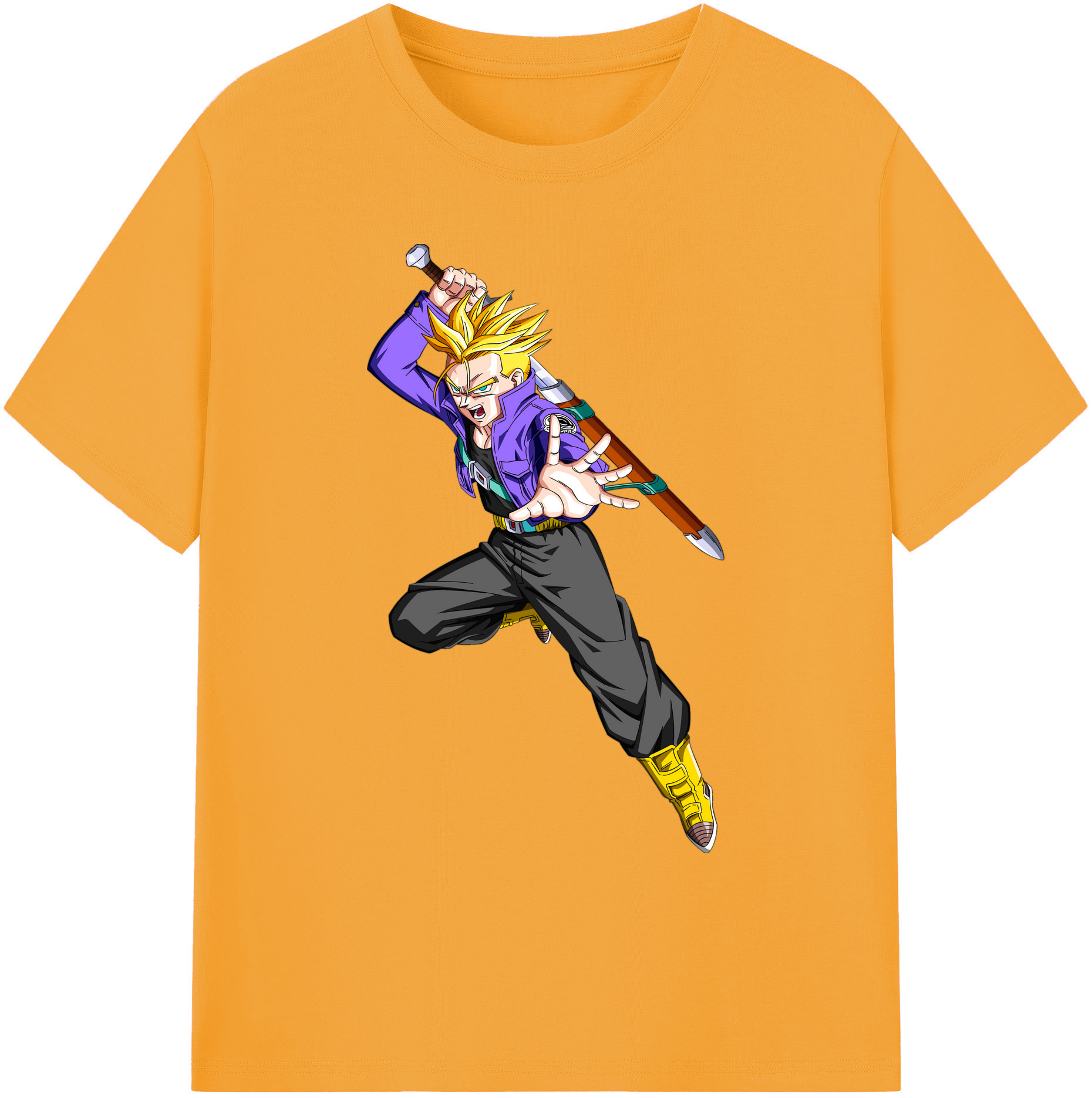 （画像用） ドラゴンボール トランクス（Torankusu）DRAGON BALL Trunks 綿100％ メンズ半袖Tシャツ｜肌触りやわらか＆通気性