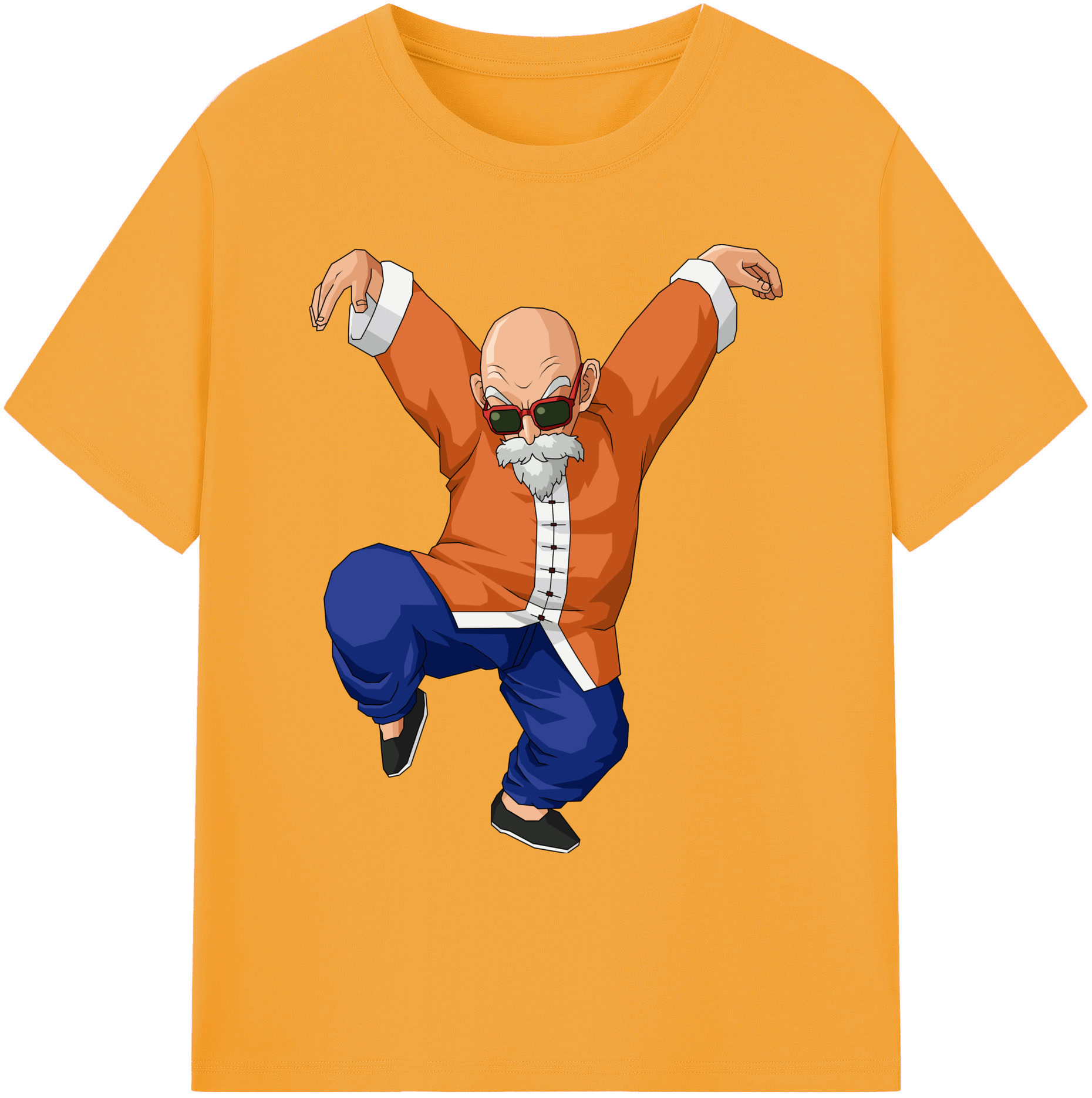（画像用） ドラゴンボール 亀仙人（かめせんにん） DRAGON BALL Master Roshi Kame Sennin 綿100％ メンズ半袖Tシャツ｜肌触りやわらか＆通気性