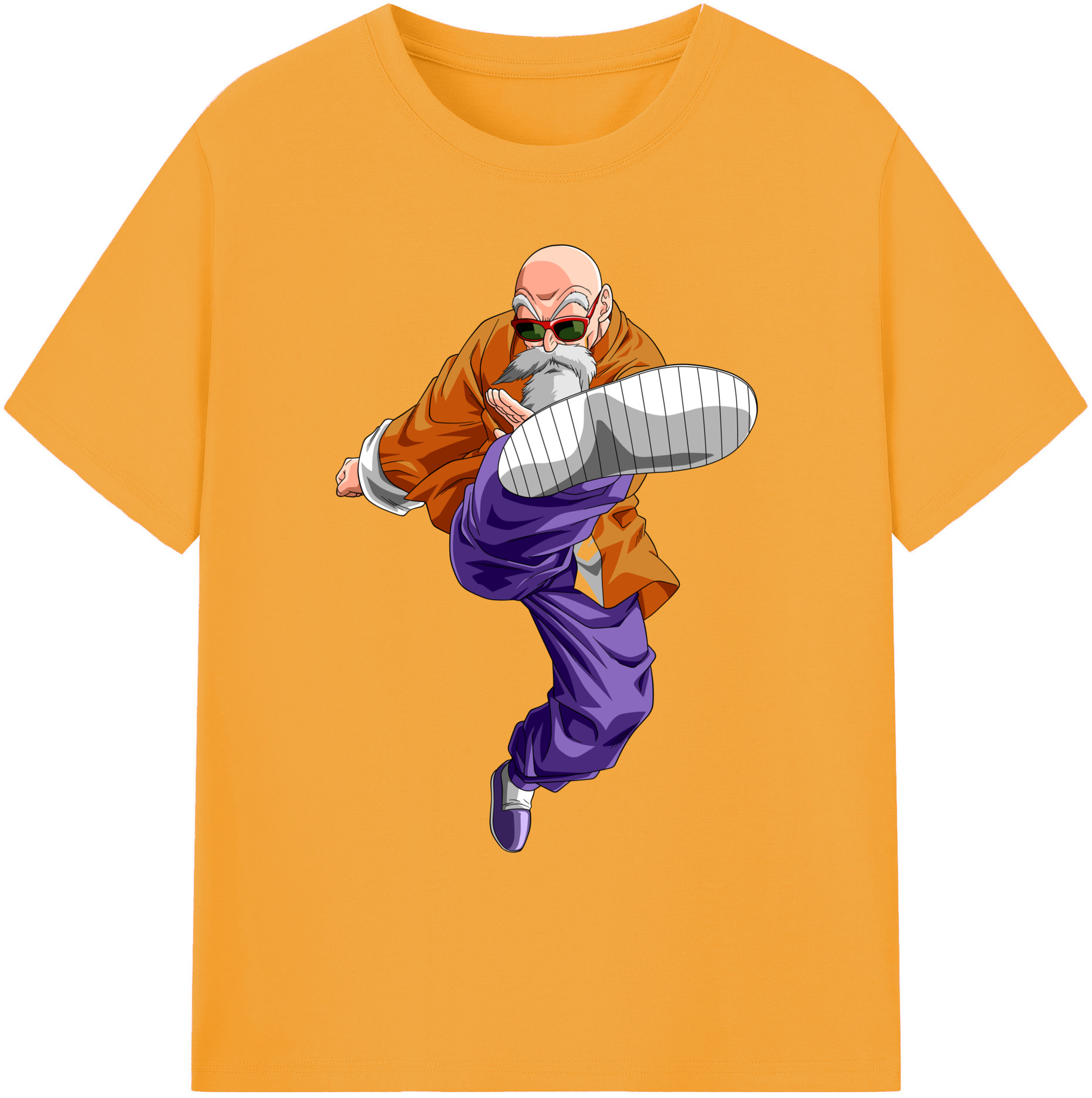 （画像用） ドラゴンボール 亀仙人（かめせんにん） DRAGON BALL Master Roshi Kame Sennin 綿100％ メンズ半袖Tシャツ｜肌触りやわらか＆通気性