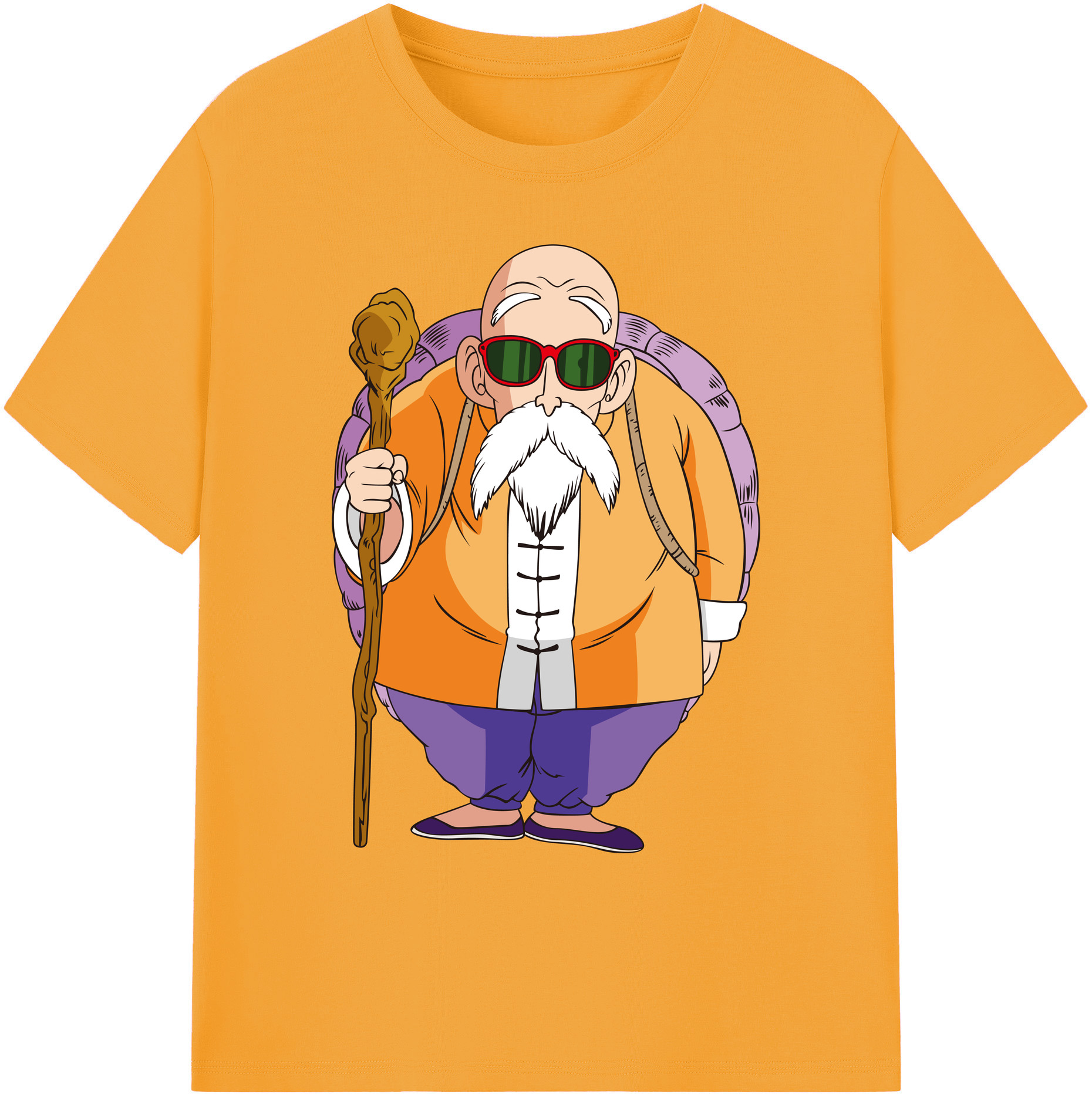 （画像用） ドラゴンボール 亀仙人（かめせんにん） DRAGON BALL Master Roshi Kame Sennin 綿100％ メンズ半袖Tシャツ｜肌触りやわらか＆通気性