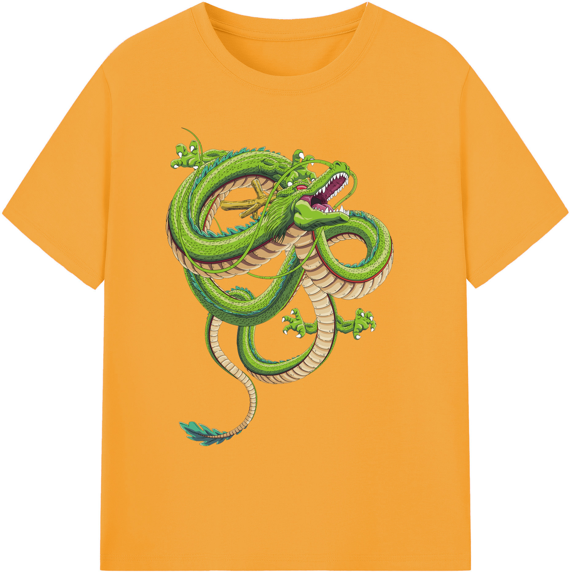 （画像用） ドラゴンボール 神龍 シェンロン DRAGON BALL Shenron 綿100％ メンズ半袖Tシャツ｜肌触りやわらか＆通気性