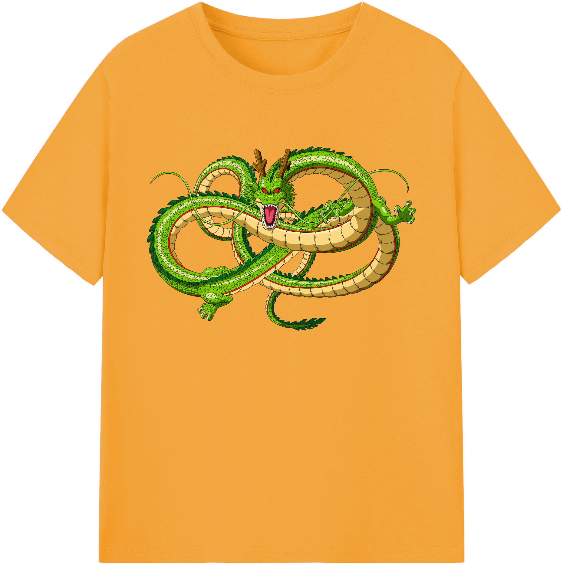 （画像用） ドラゴンボール 神龍 シェンロン DRAGON BALL Shenron 綿100％ メンズ半袖Tシャツ｜肌触りやわらか＆通気性